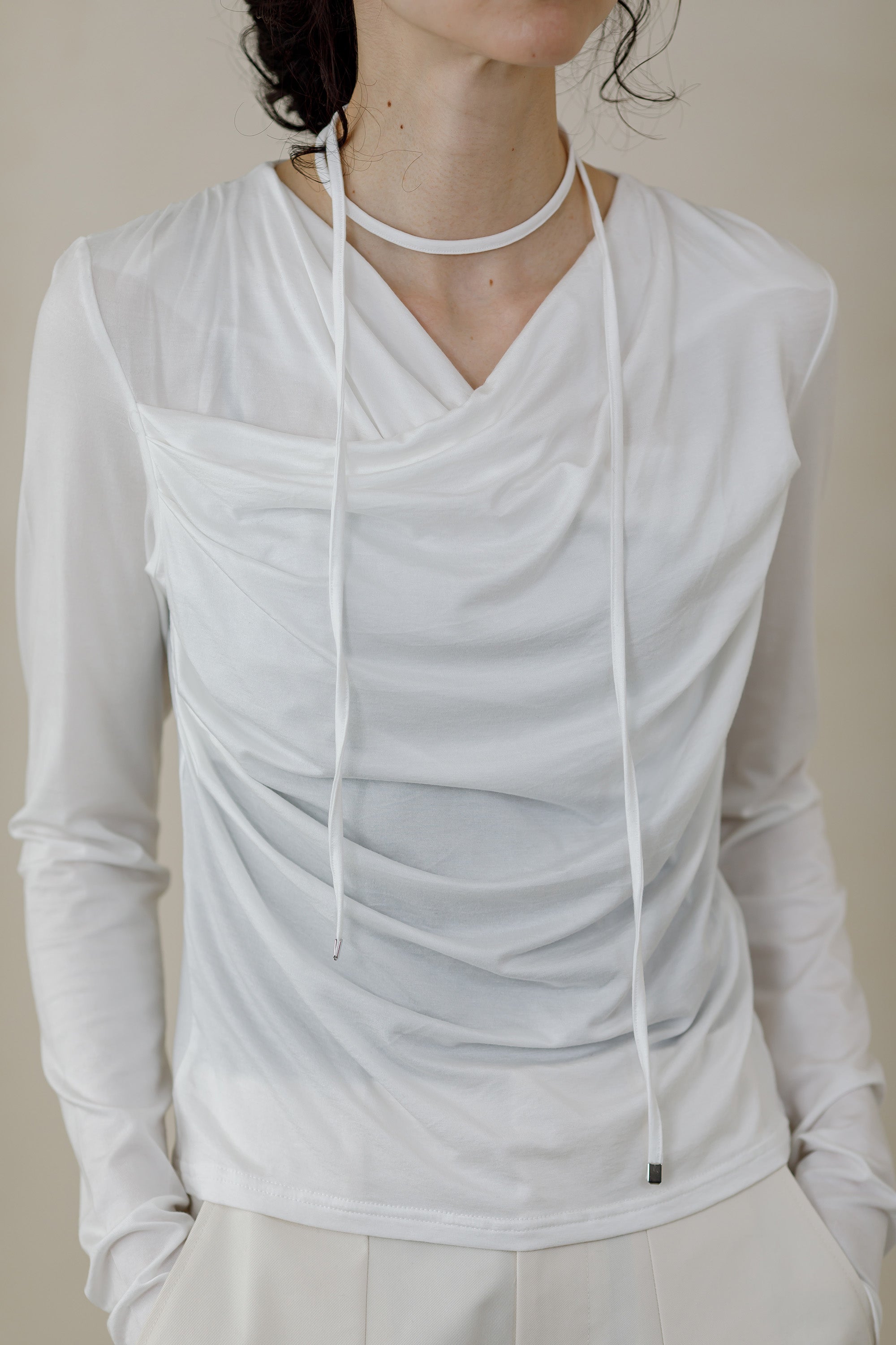 《残り僅か》Long Sleeve Drape Tops
