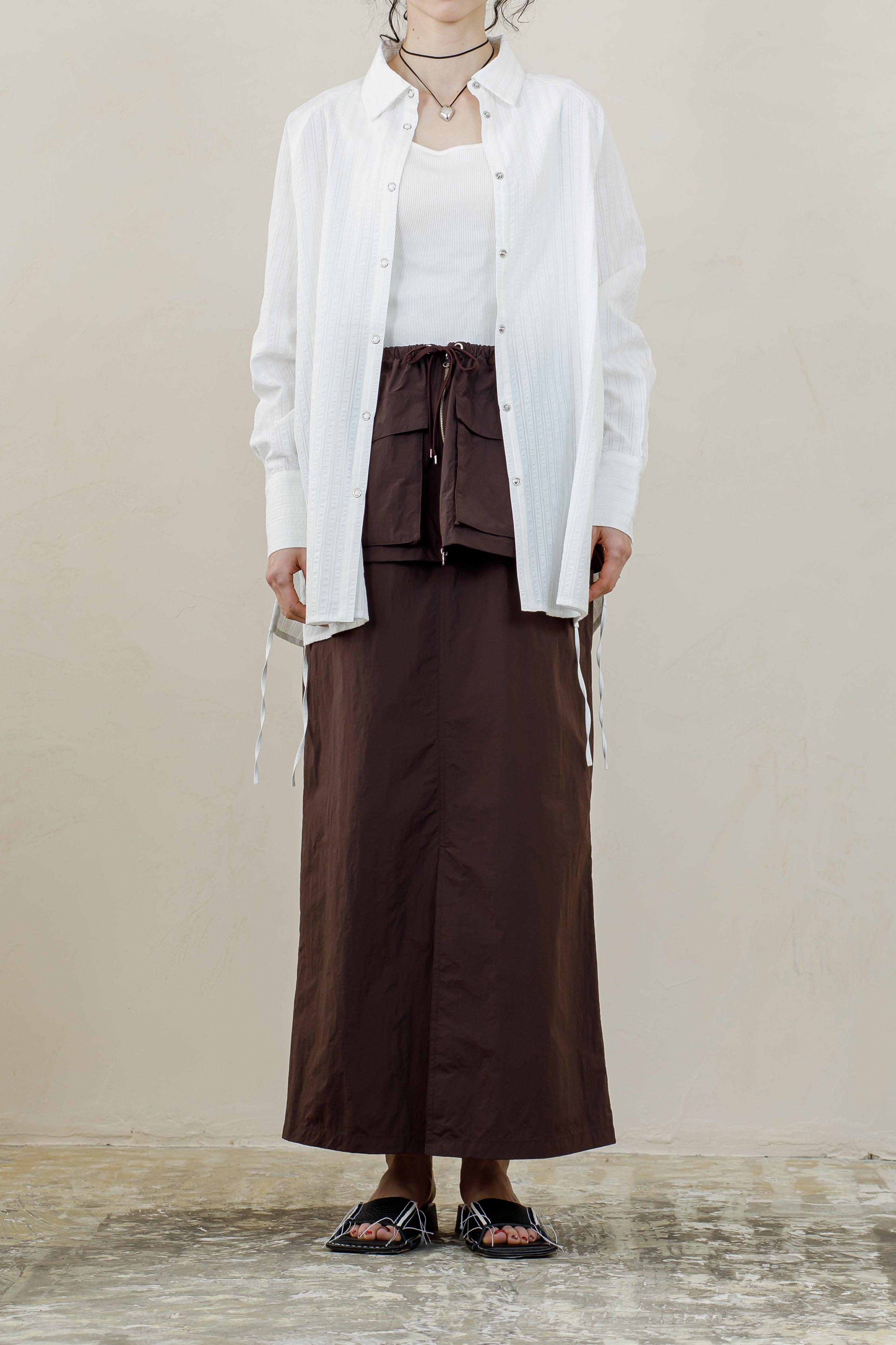 《残り僅か》Stripe Drawstring Shirts