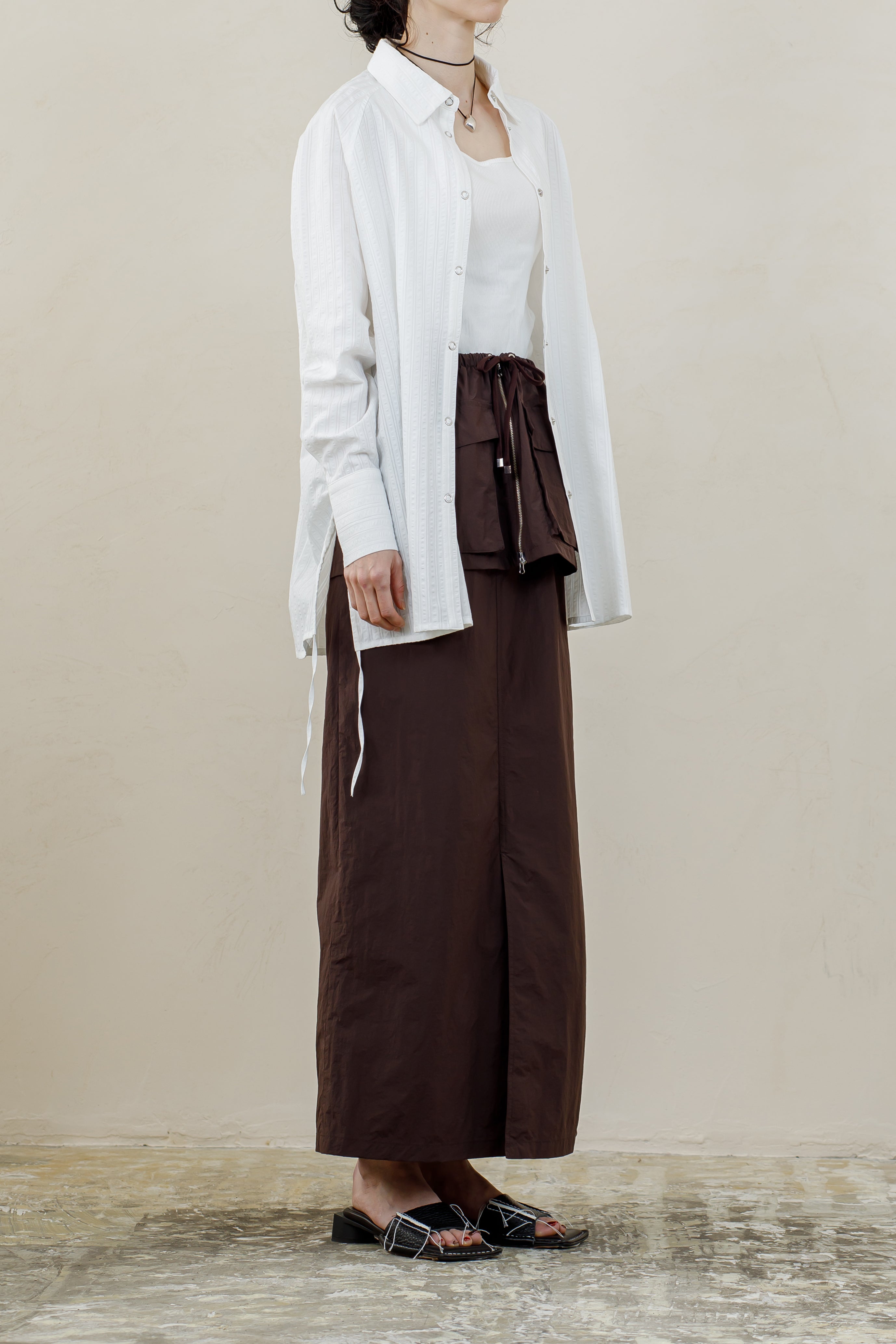 《残り僅か》Stripe Drawstring Shirts