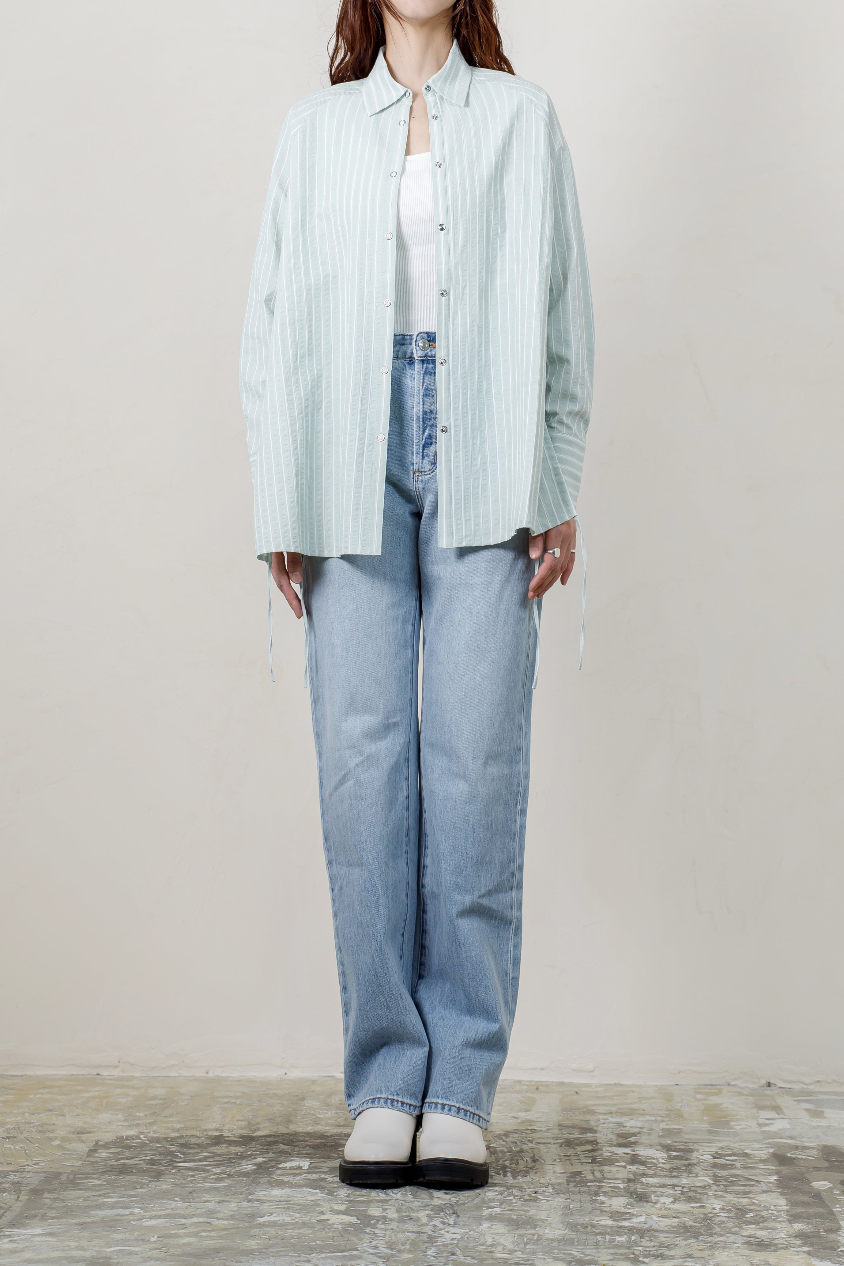 《残り僅か》Stripe Drawstring Shirts