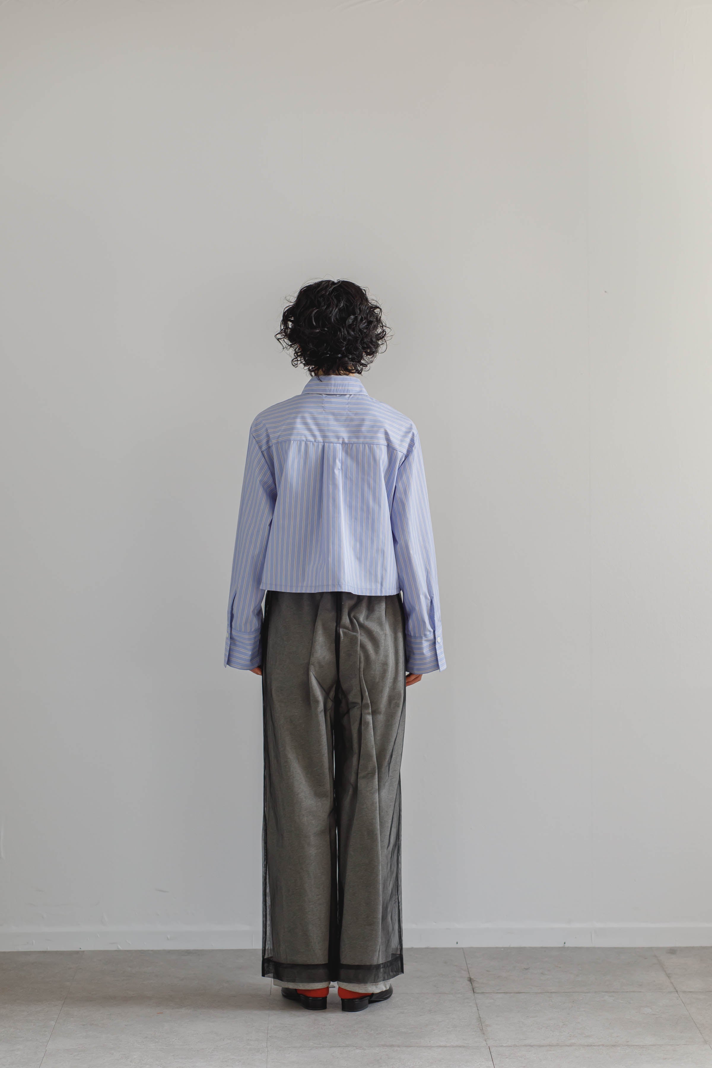 《残り僅か》Cropped Stripe Shirts