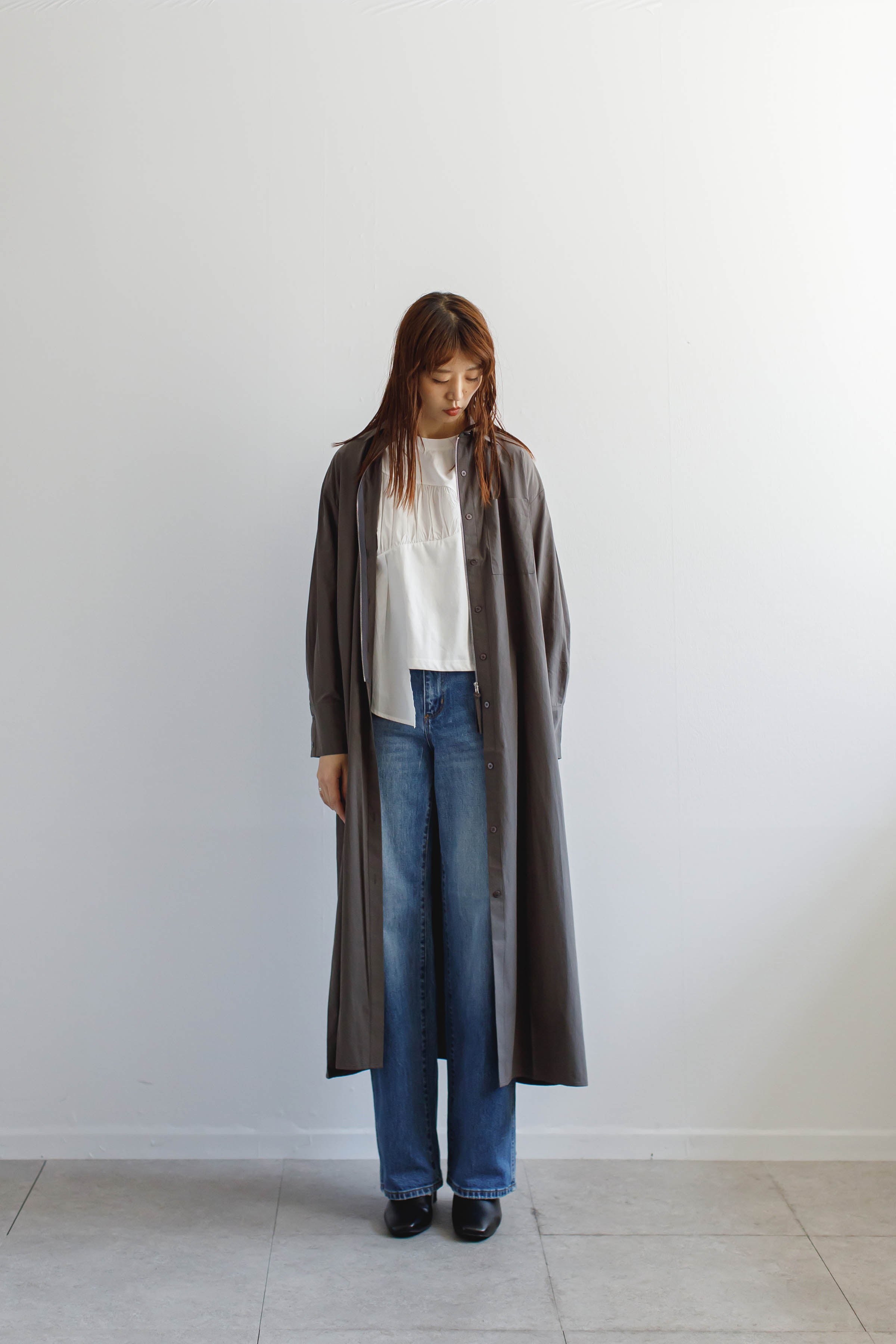 Zip-up shirt One Piece