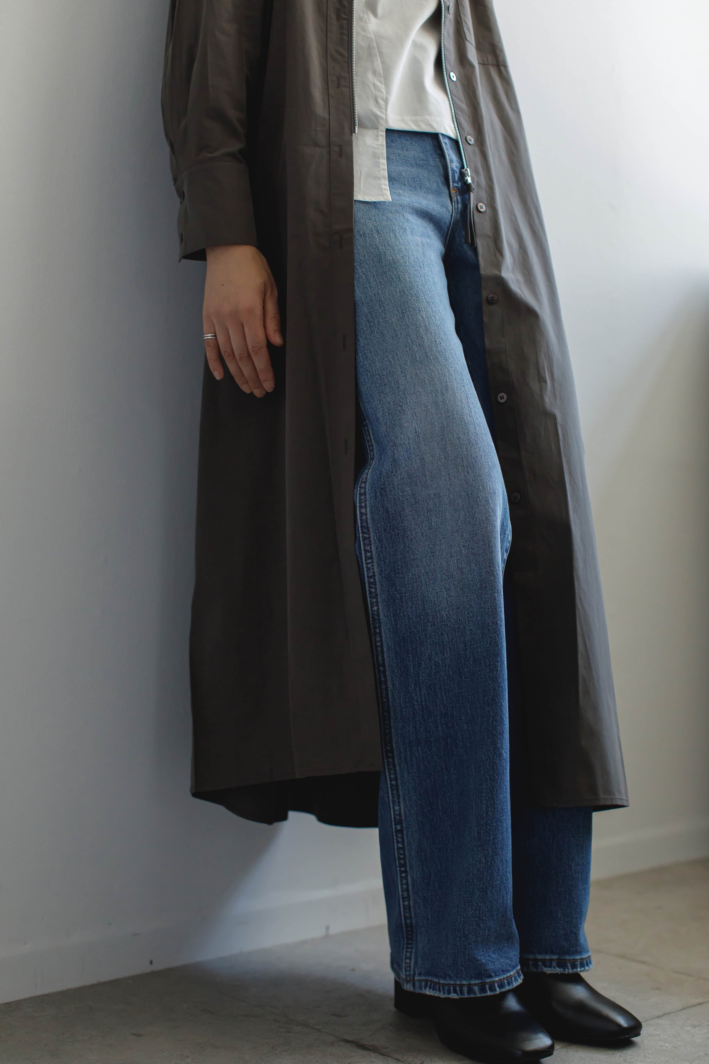 Zip-up shirt One Piece