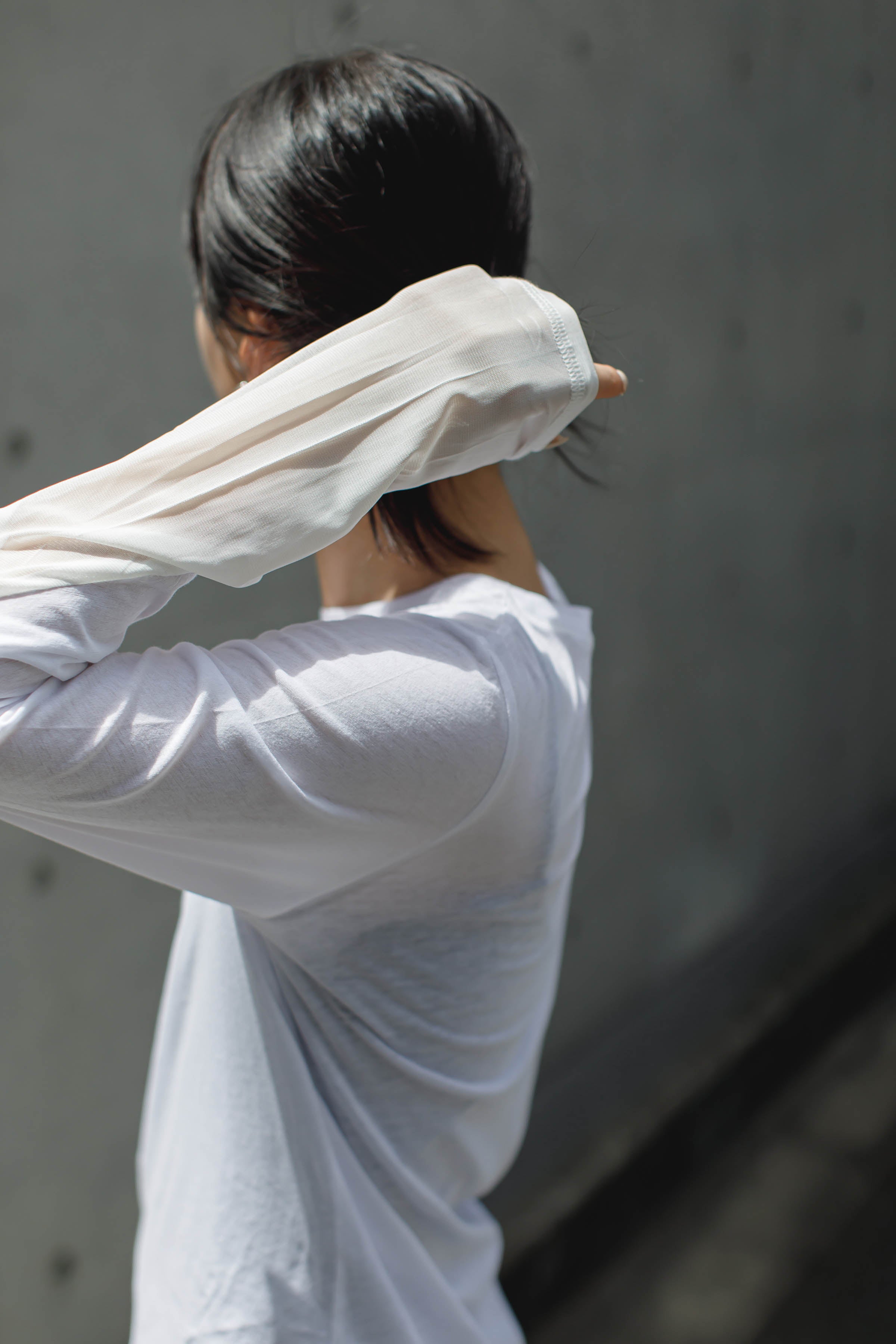 Sheer Sleeve Tight Tops