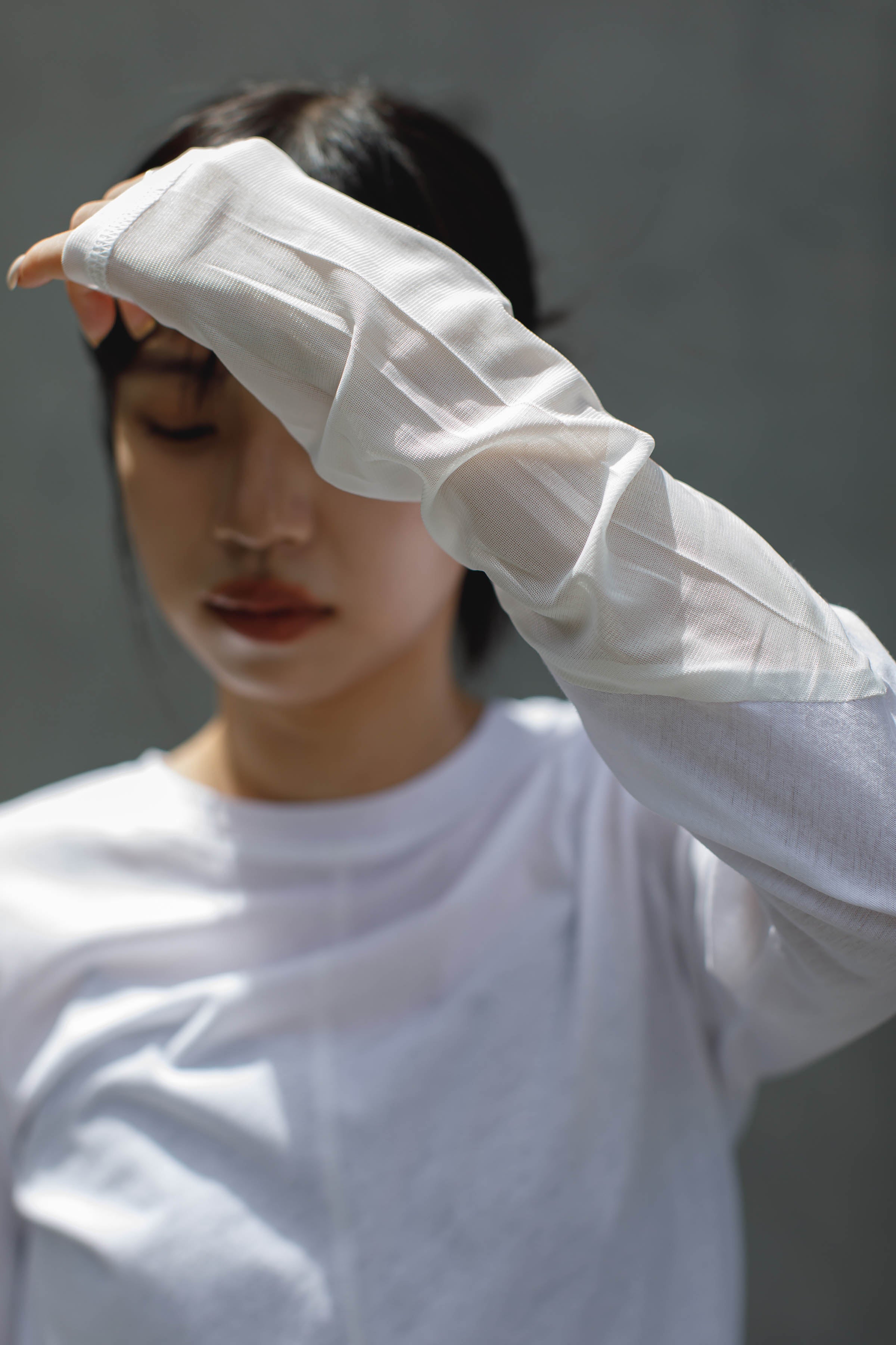 Sheer Sleeve Tight Tops