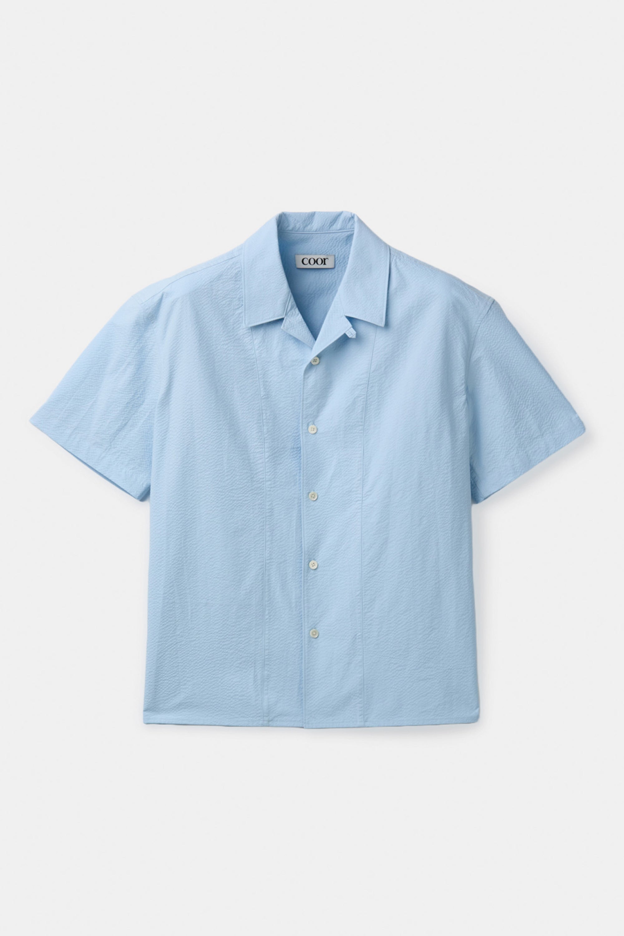 PANEL LINE CAMP COLLAR HALF SHIRT
