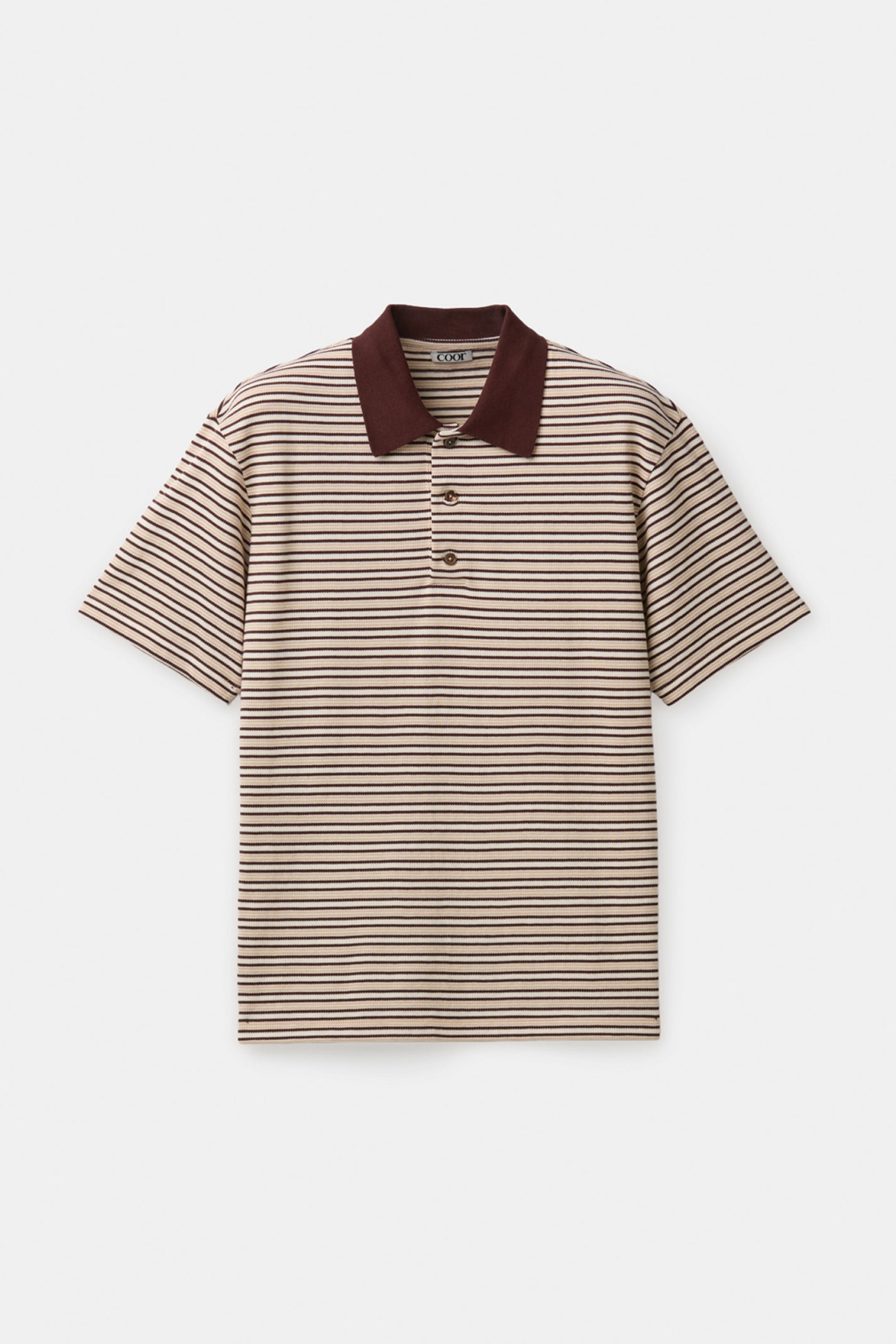 MULTI-PIN STRIPE POLO SHIRT