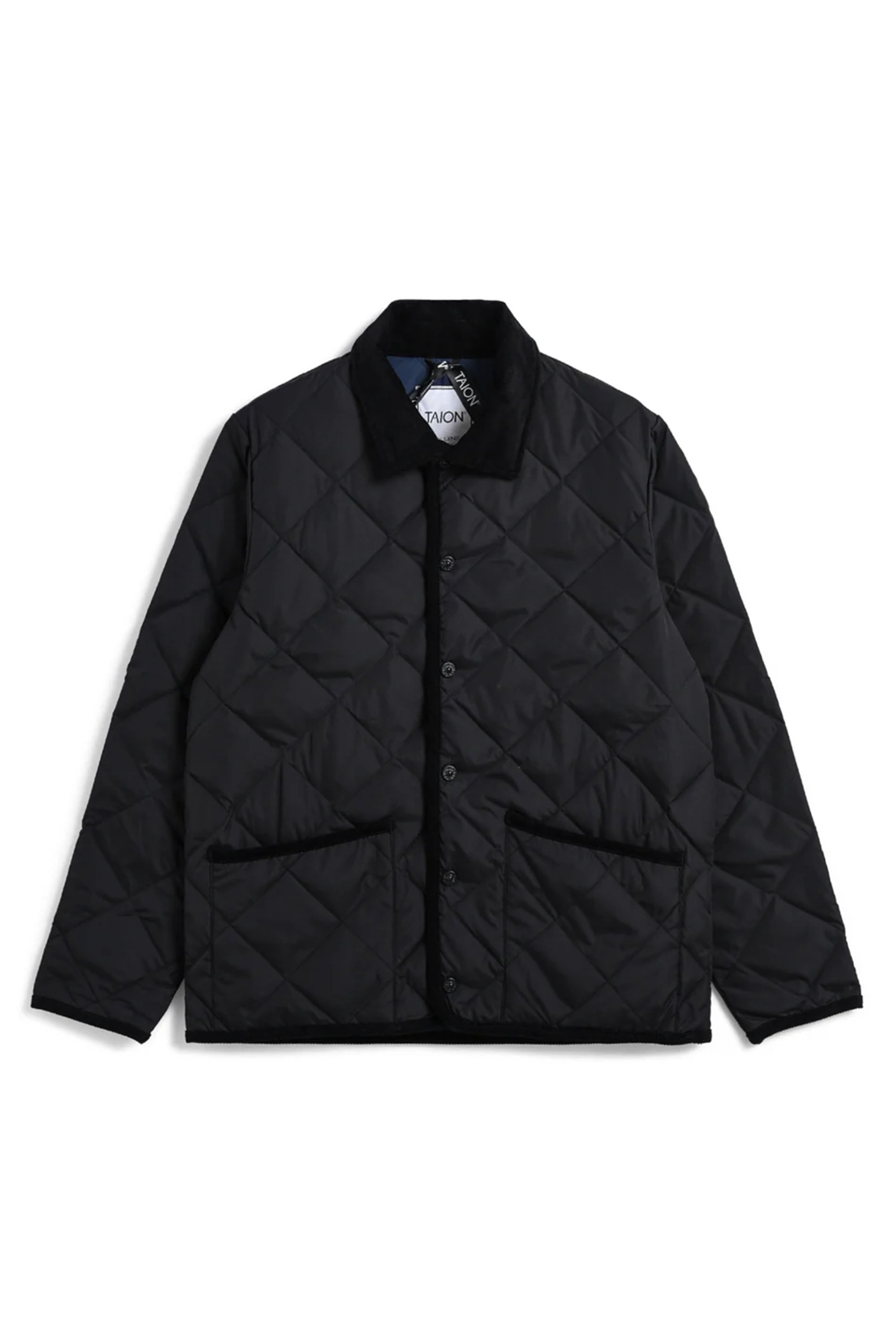 CITY "PIPING COLLAR" DOWN CARDIGAN