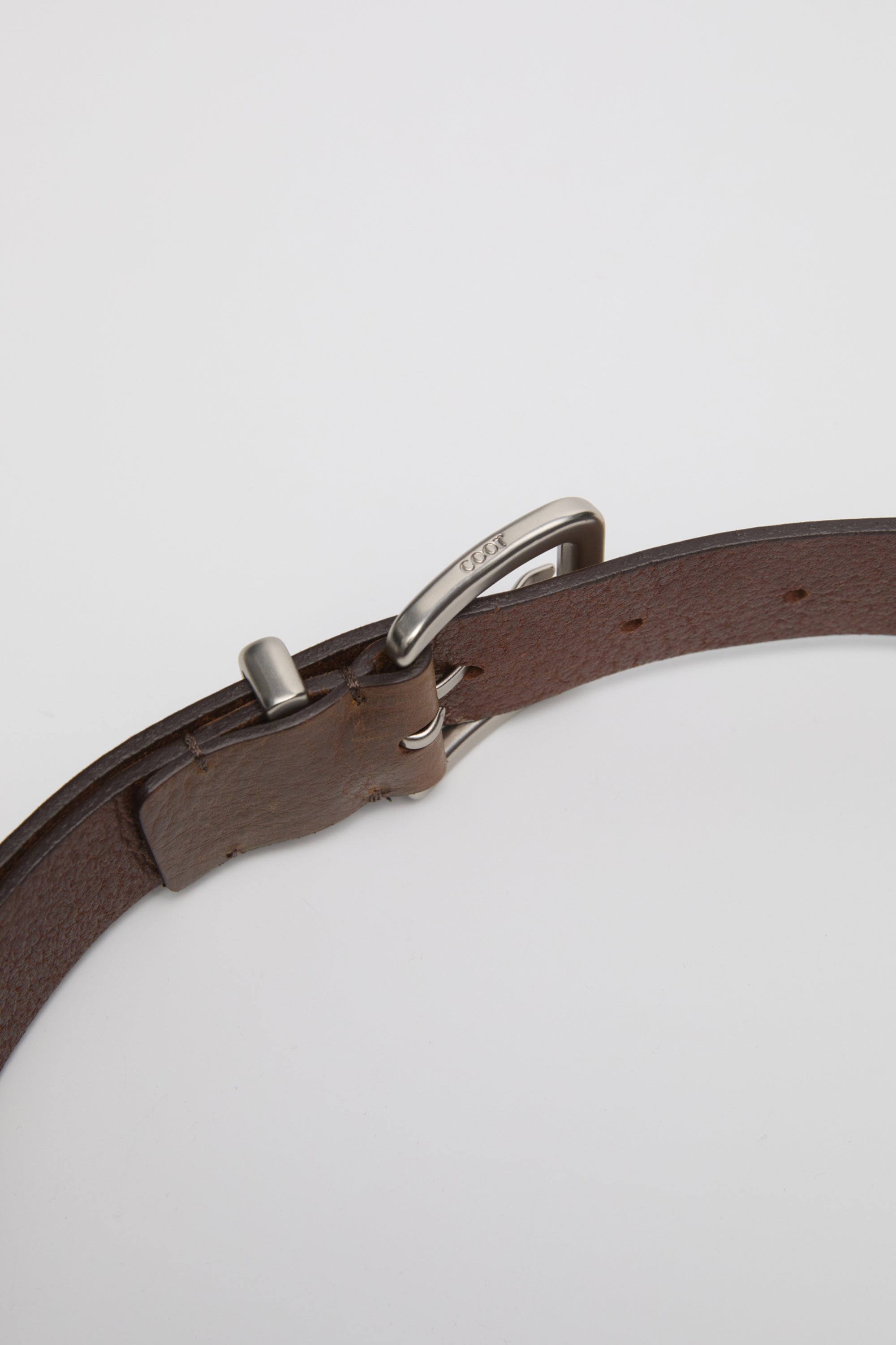 EDGE SANDING COW LEATHER BELT