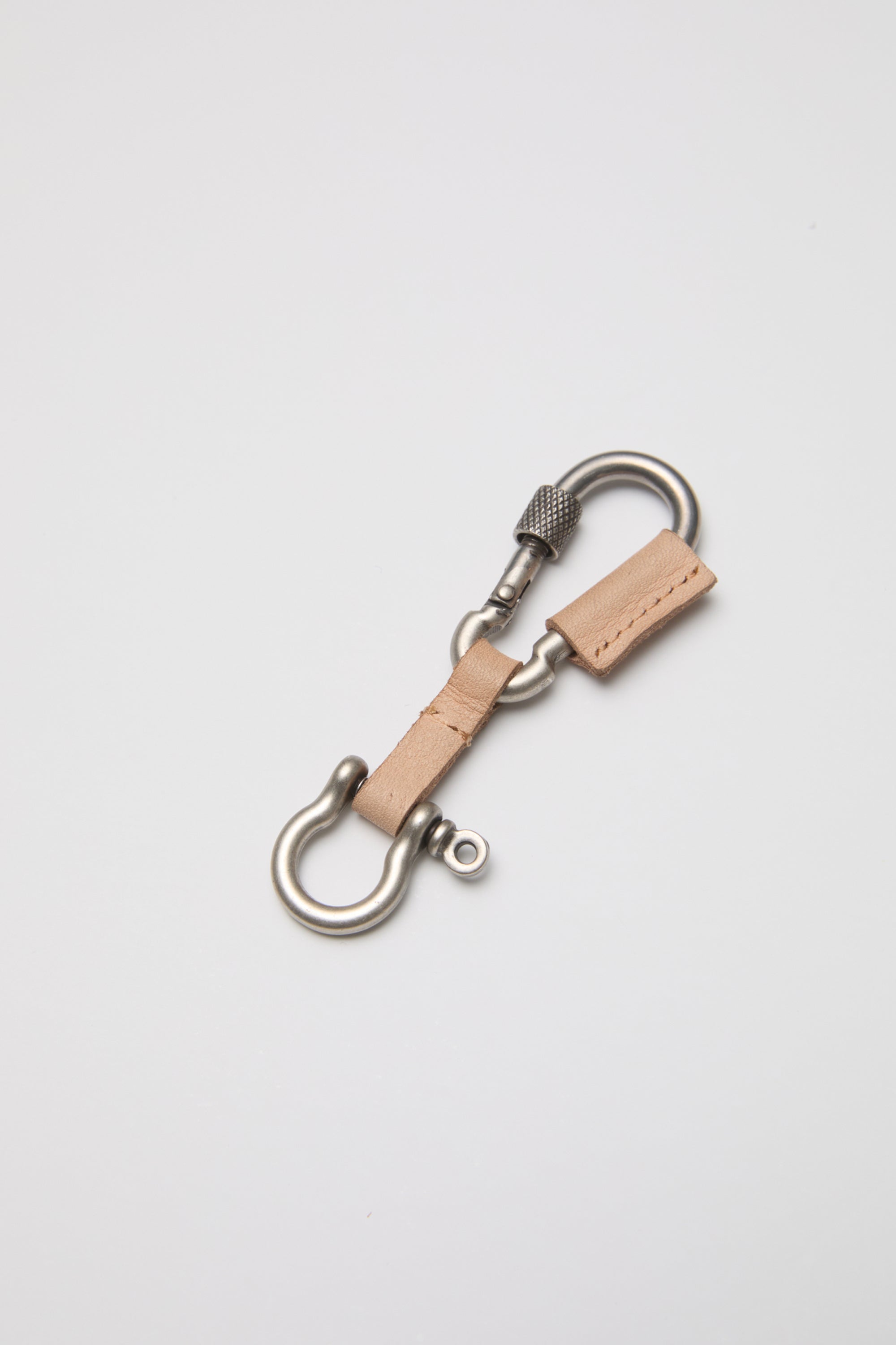 COW LEATHER CARABINER KEYRING