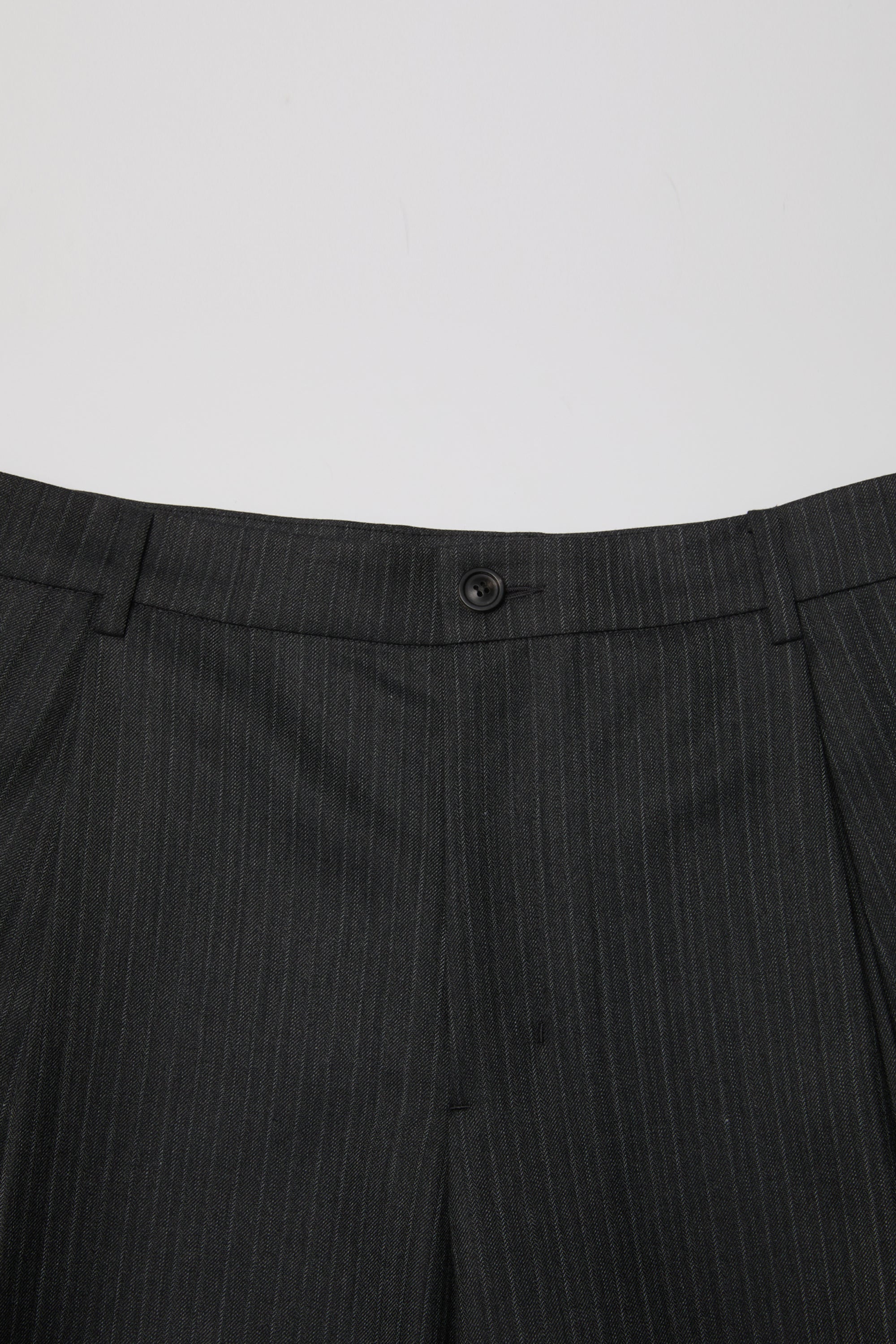 STRIPE WOOL BLEND PLEATED TROUSERS
