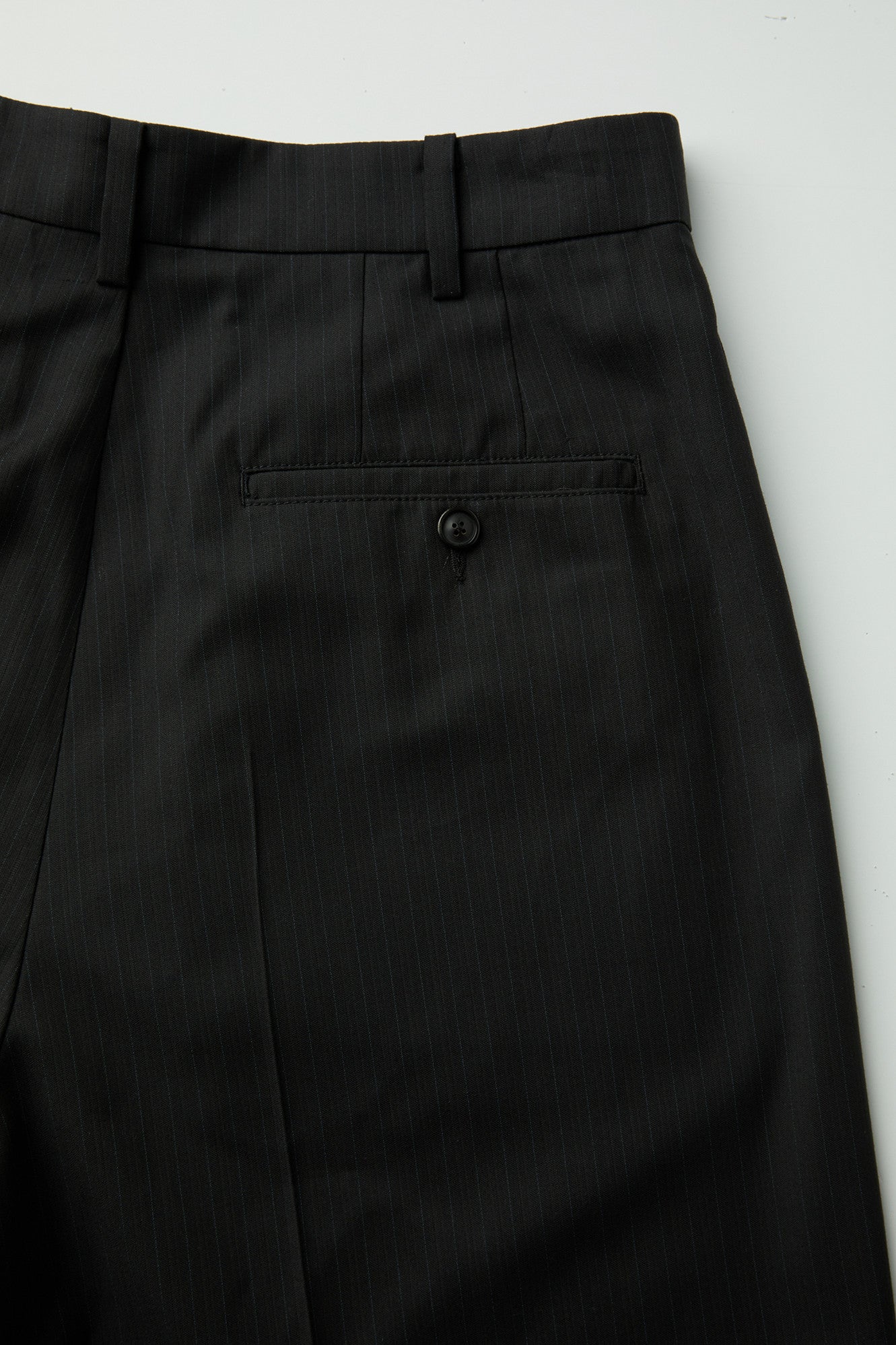 STRIPE WOOL BLEND PLEATED TROUSERS