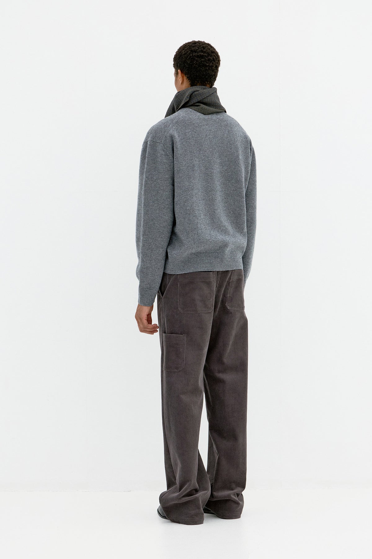 Corduroy carpenter pocket pants (Cinder gray)
