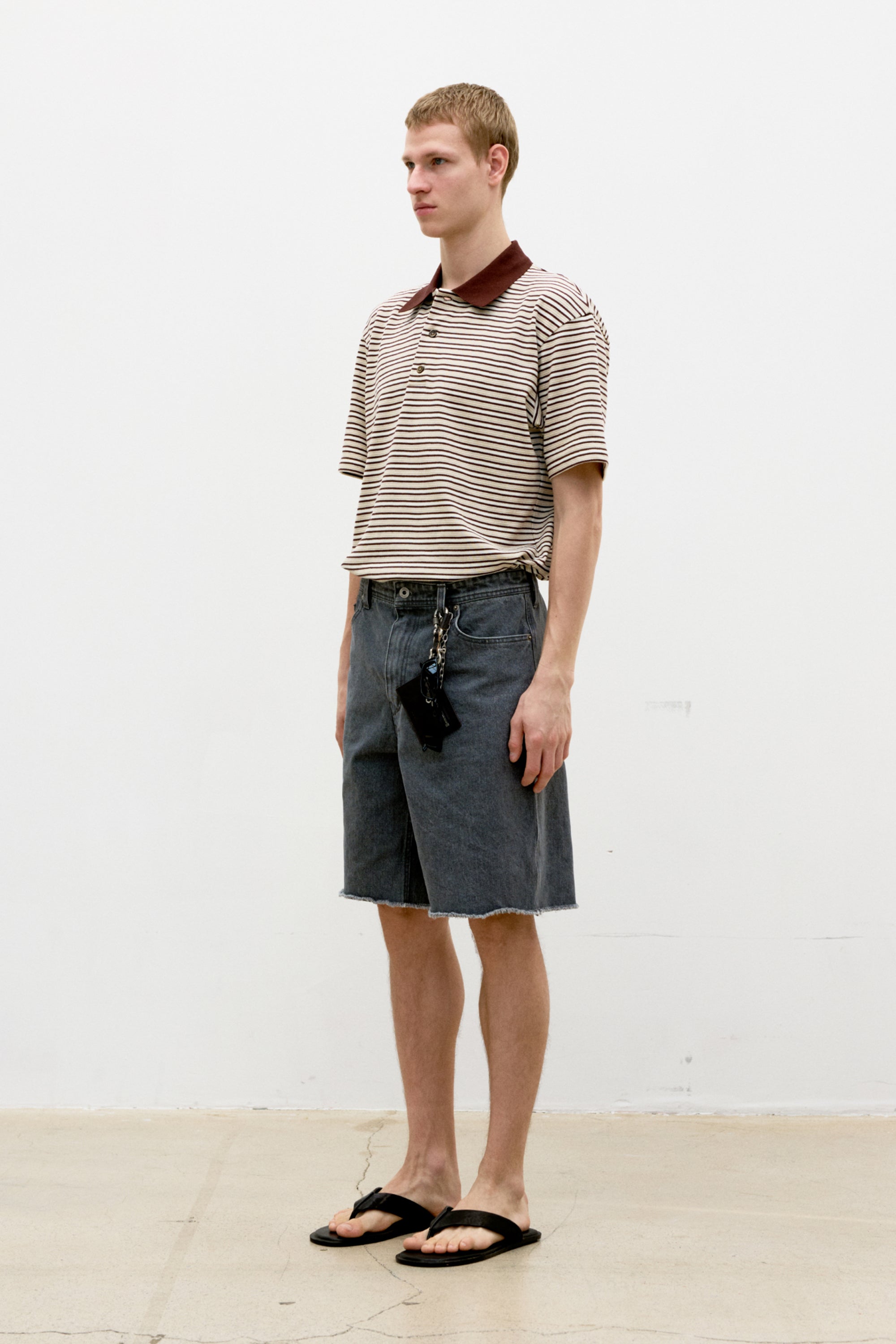 MULTI-PIN STRIPE POLO SHIRT