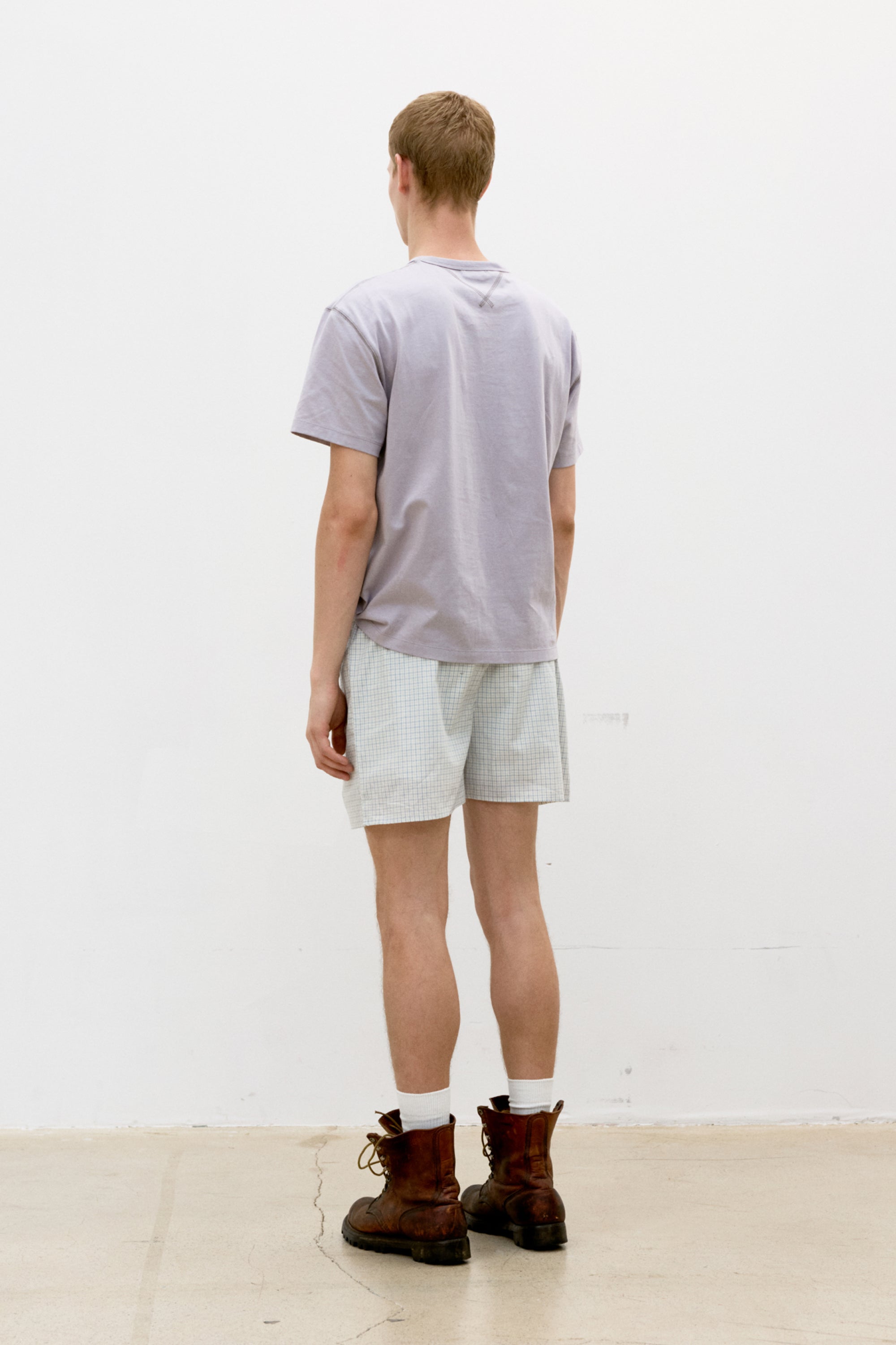 CHAIN STITCH POINTED CROP T-SHIRT