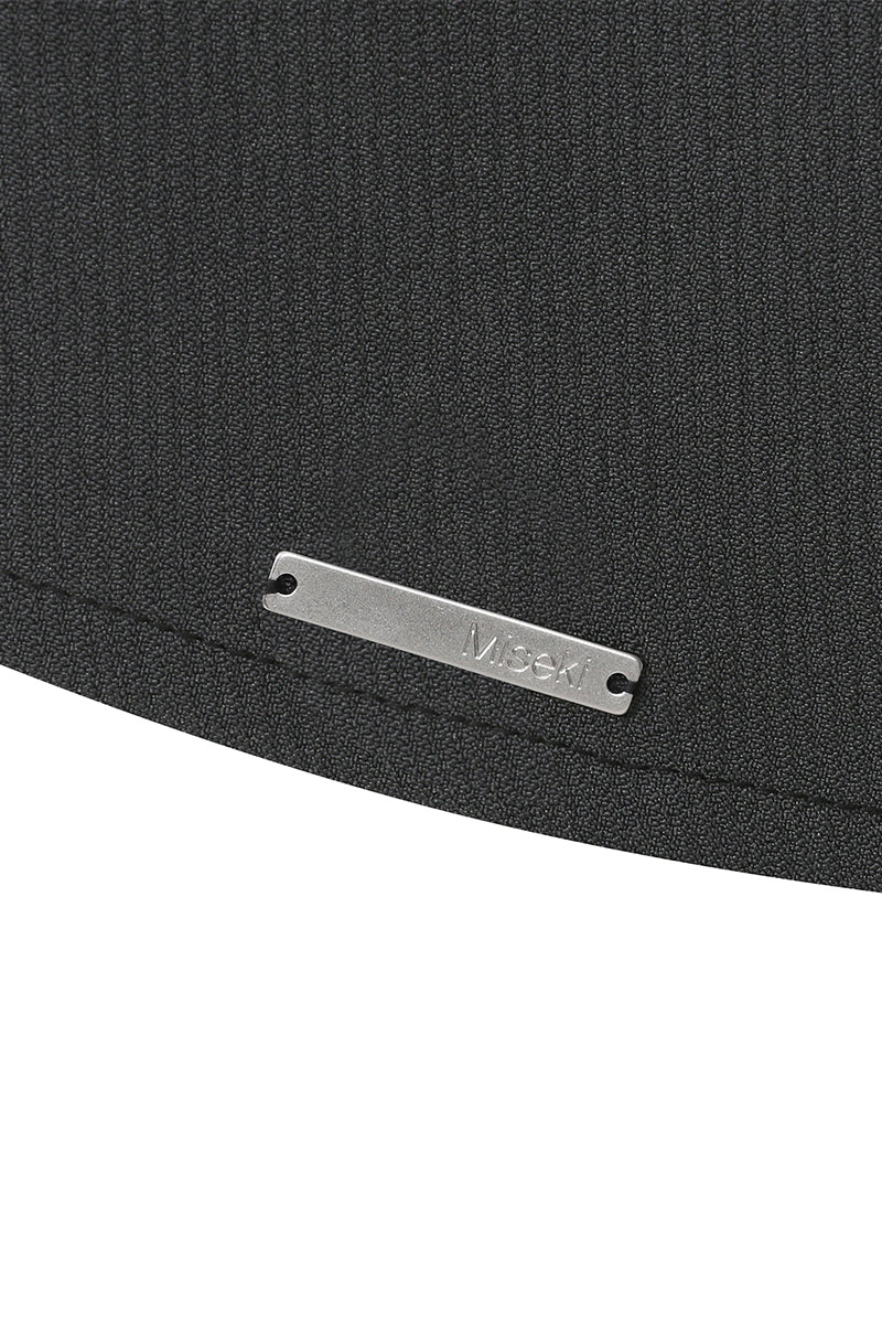 Diagonal placket layered shirt