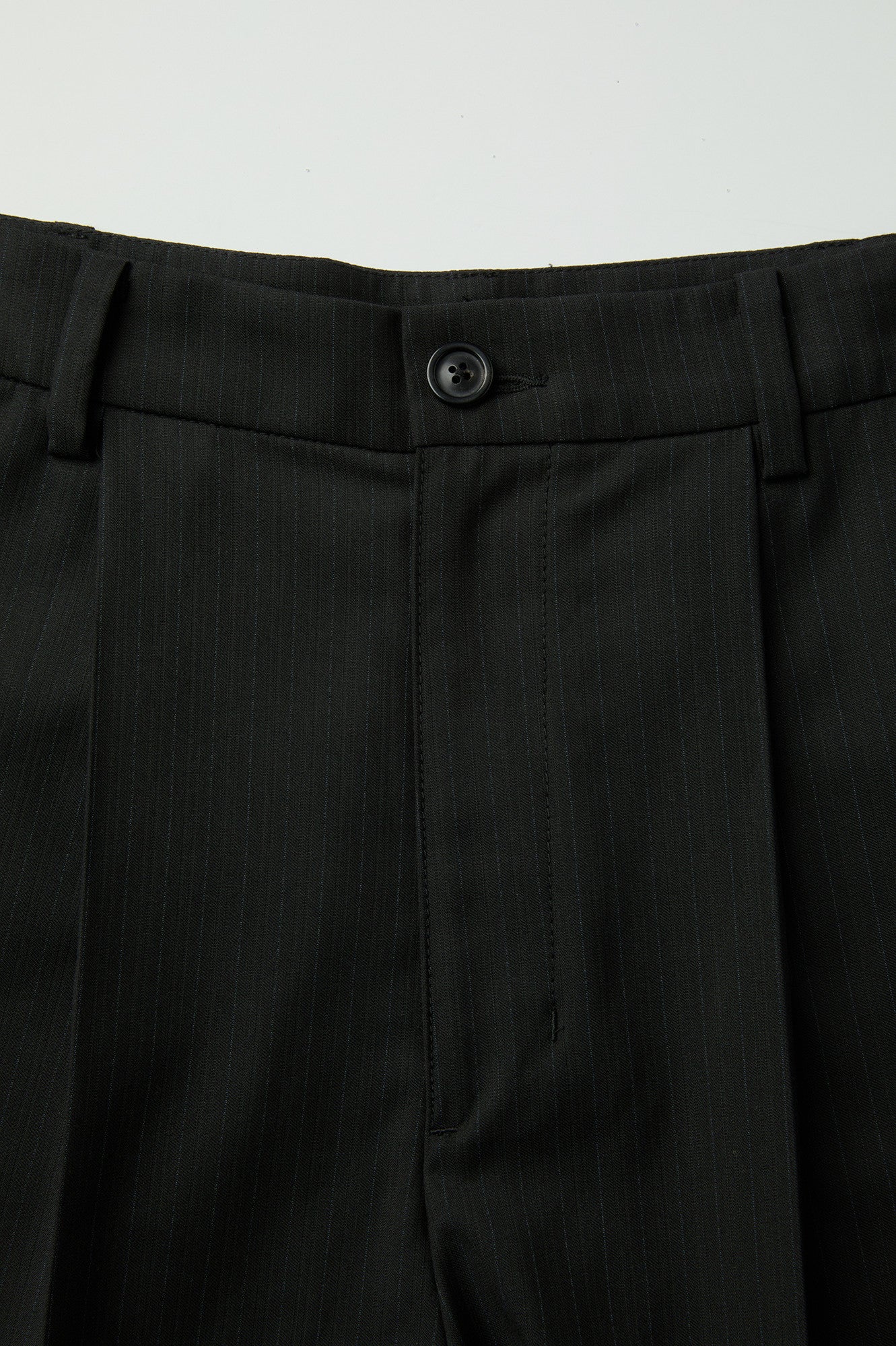 STRIPE WOOL BLEND PLEATED TROUSERS