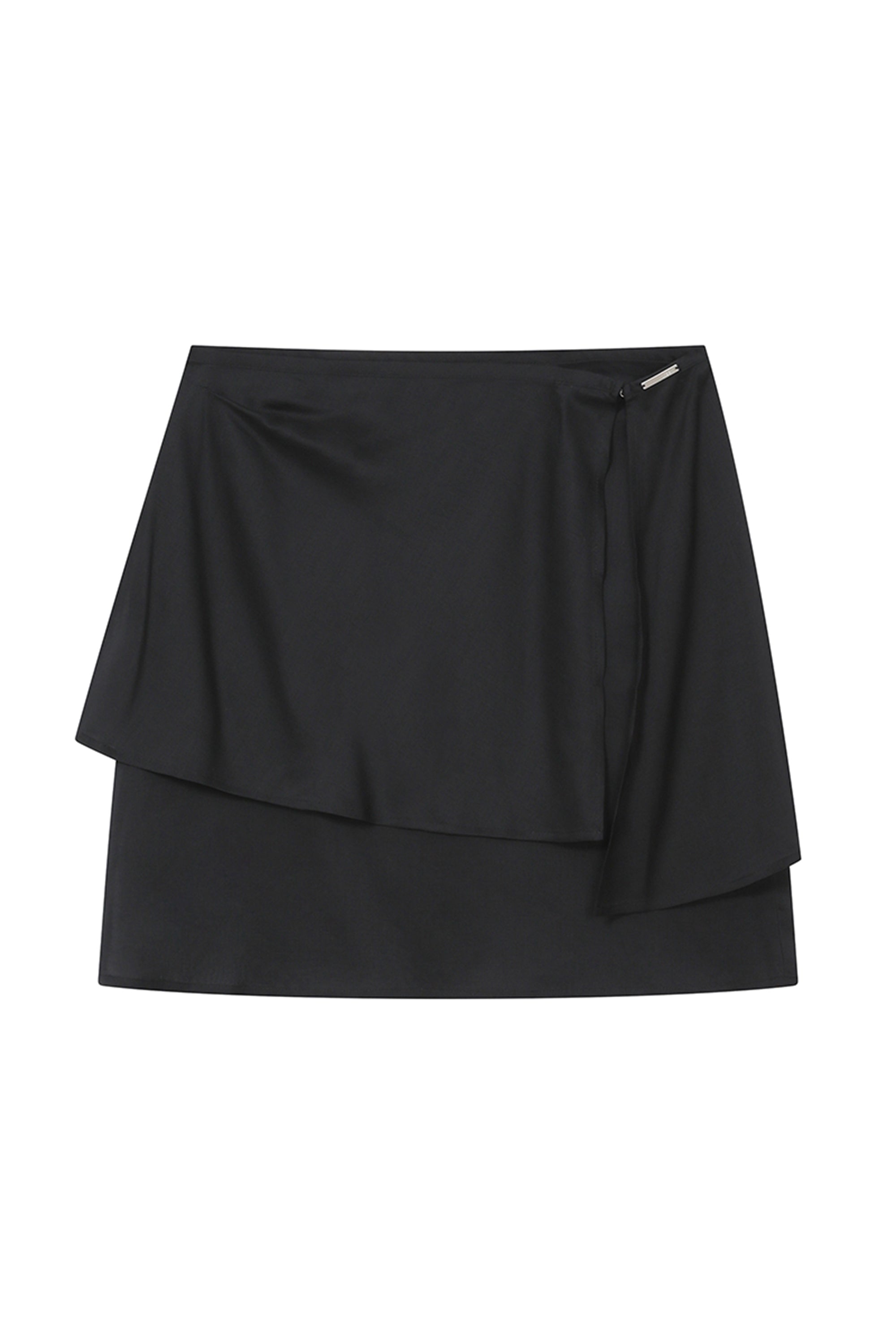 Sheer layered midi skirt