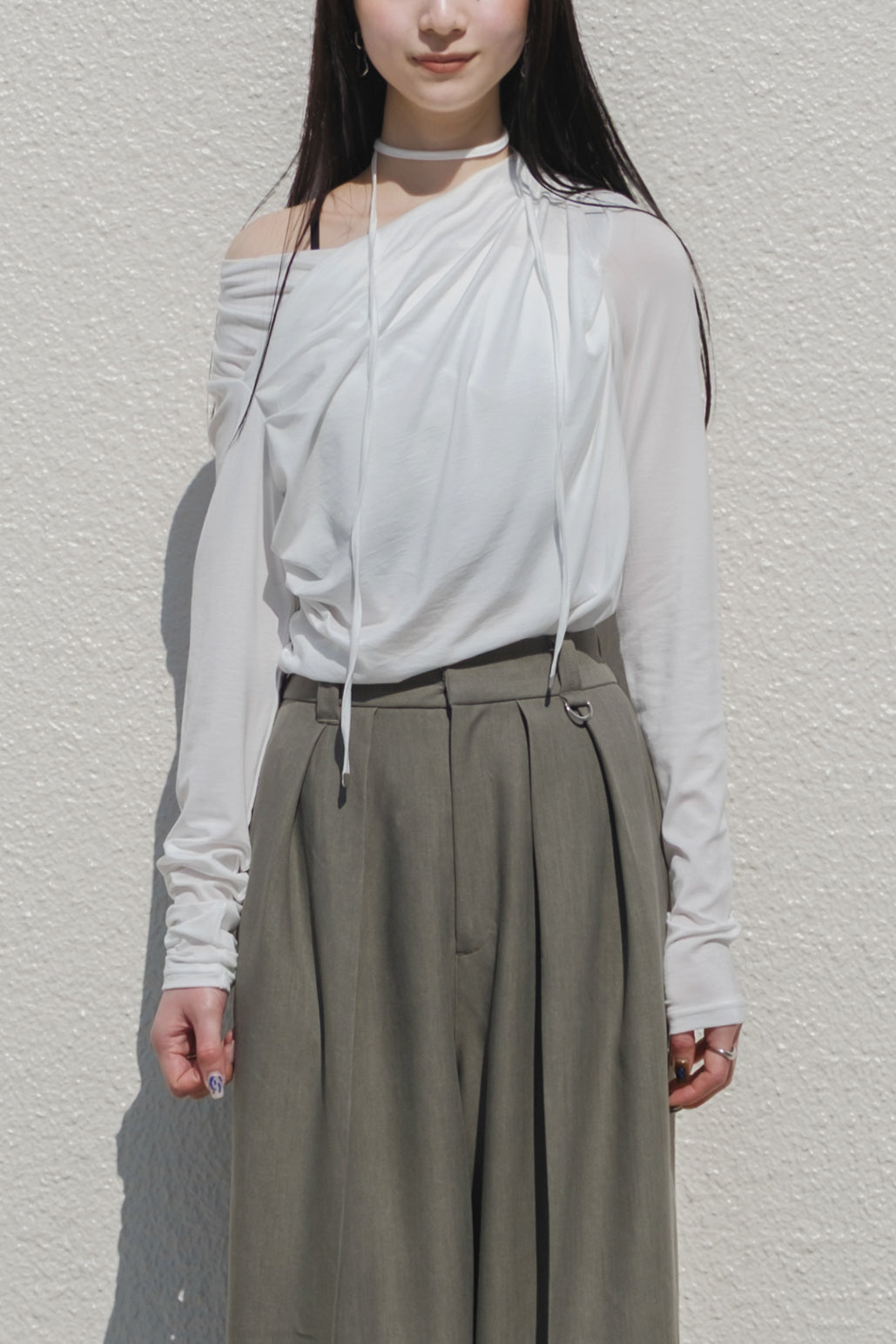 Long Sleeve Drape Tops