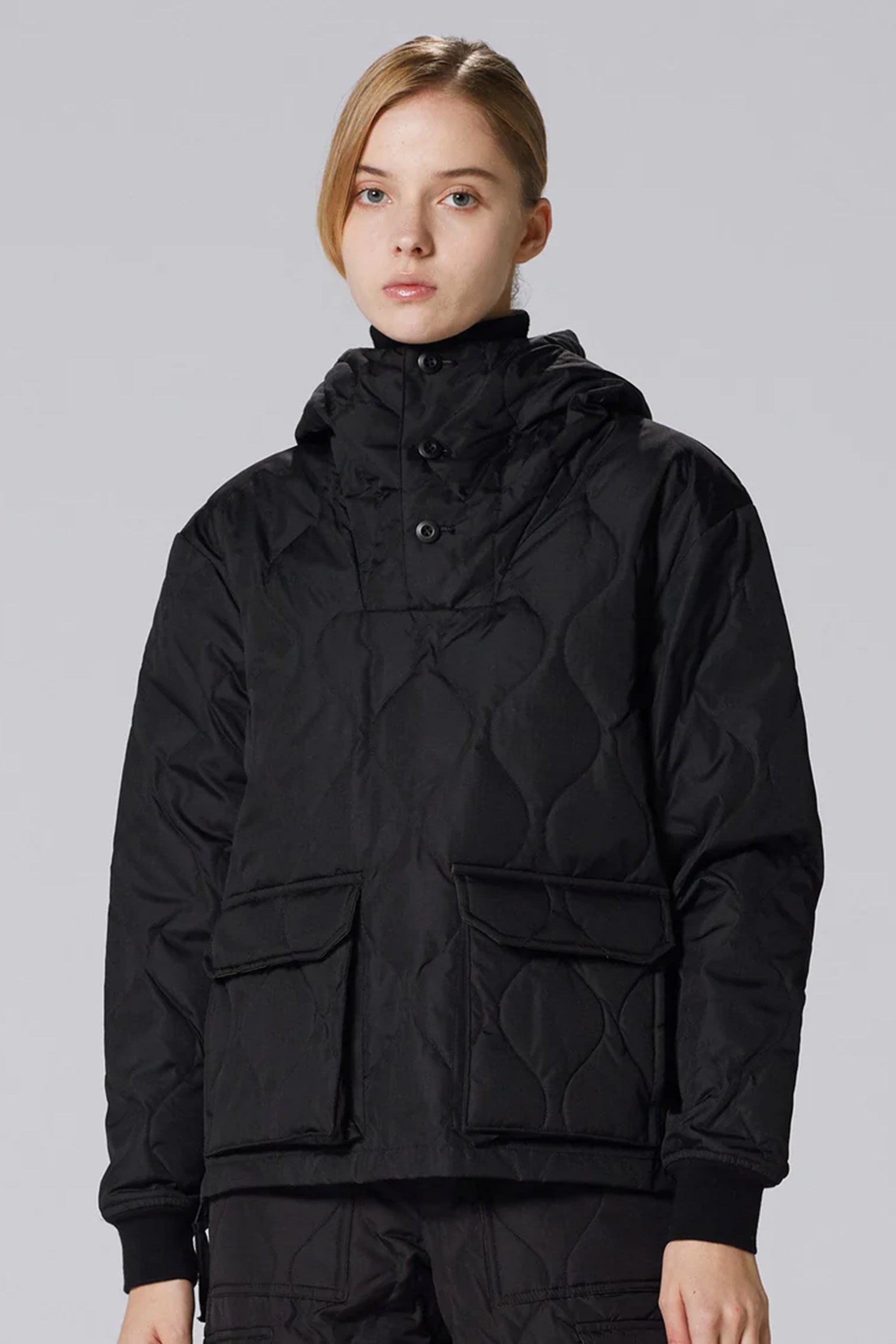 MILITARY PULL OVER DOWN HOODIE