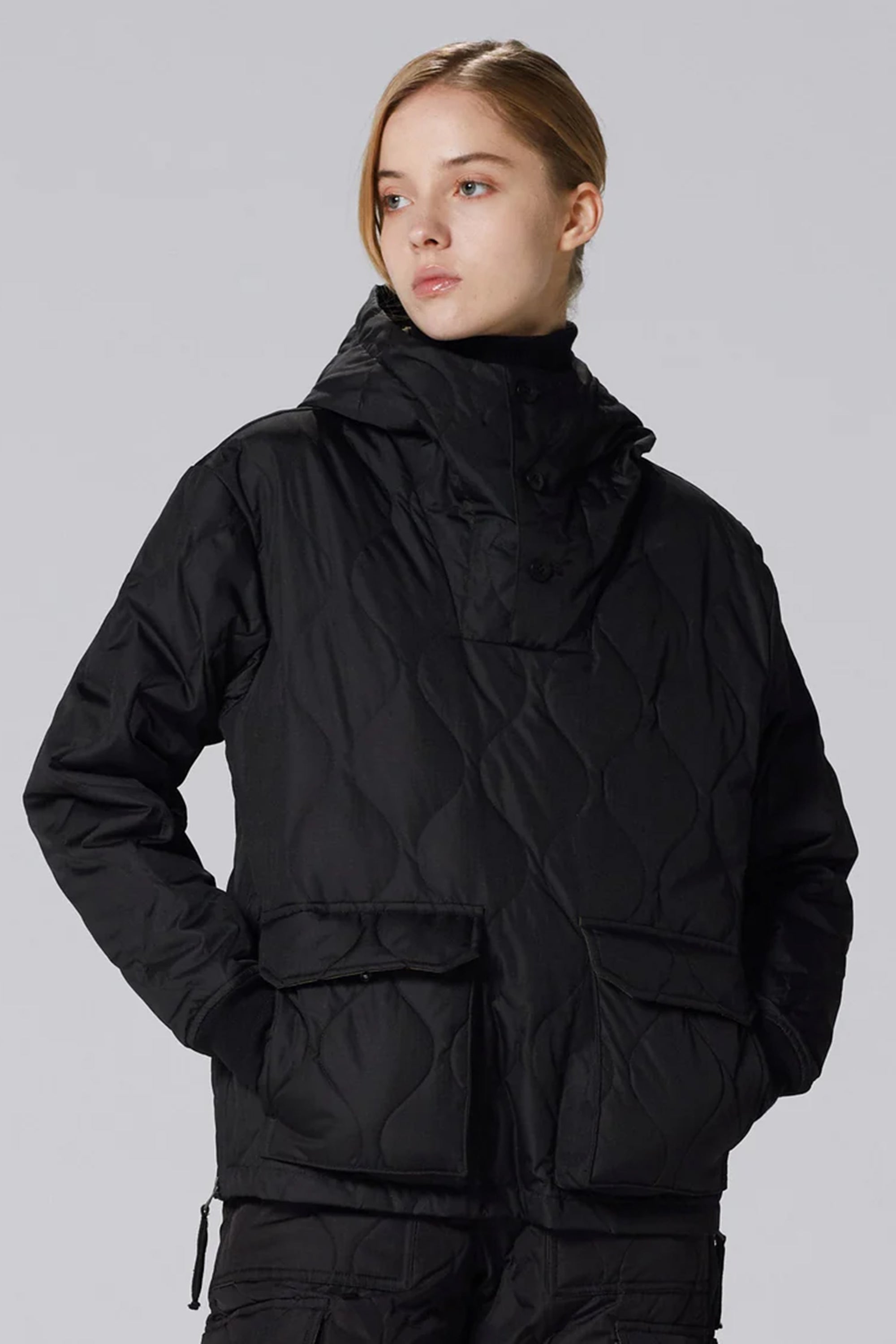 MILITARY PULL OVER DOWN HOODIE