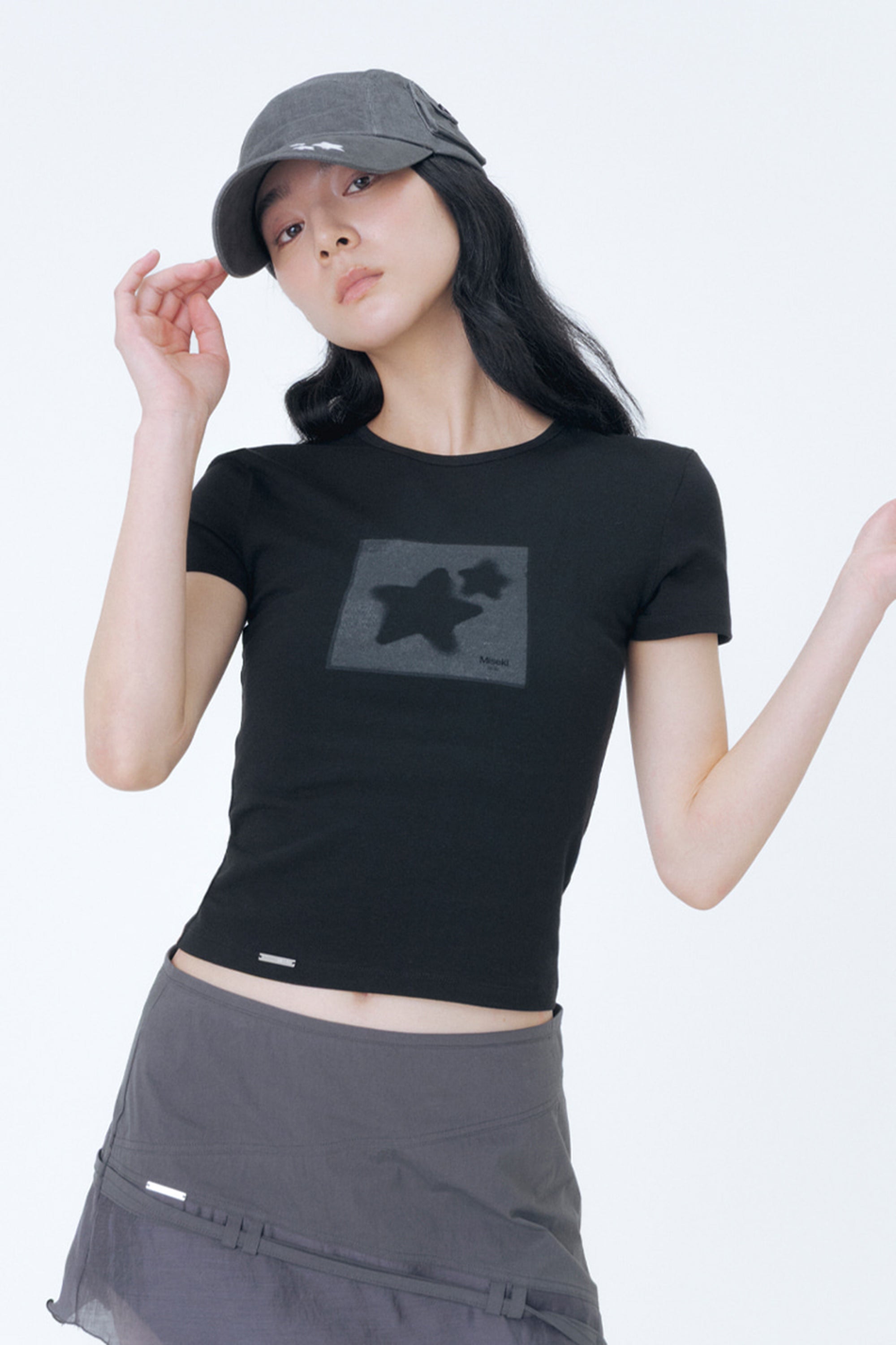 Midnight stars fitted short sleeve