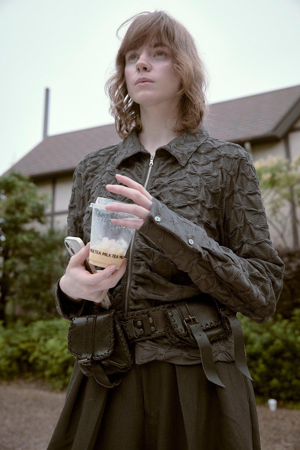 Jacquard Wzip Shirt Jacket