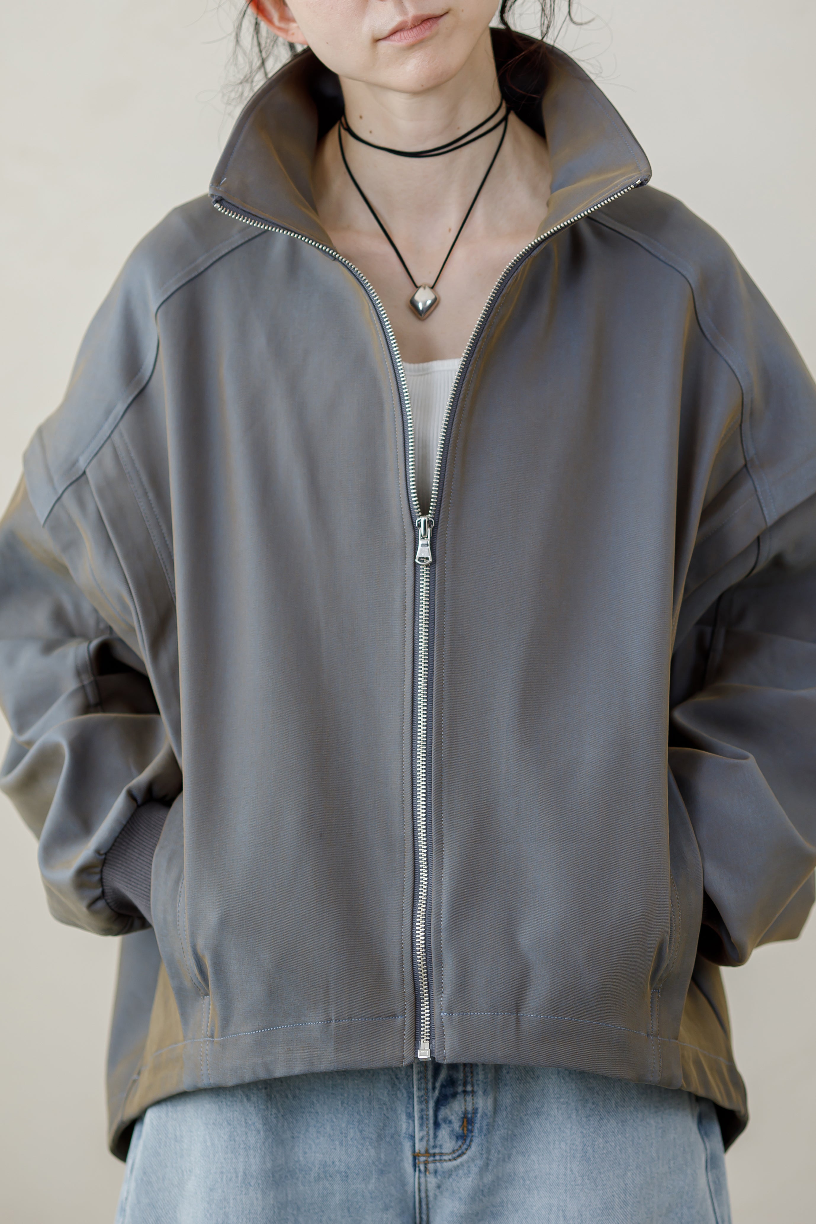 《残り僅か》2WAY Zip Blouson  -blue-