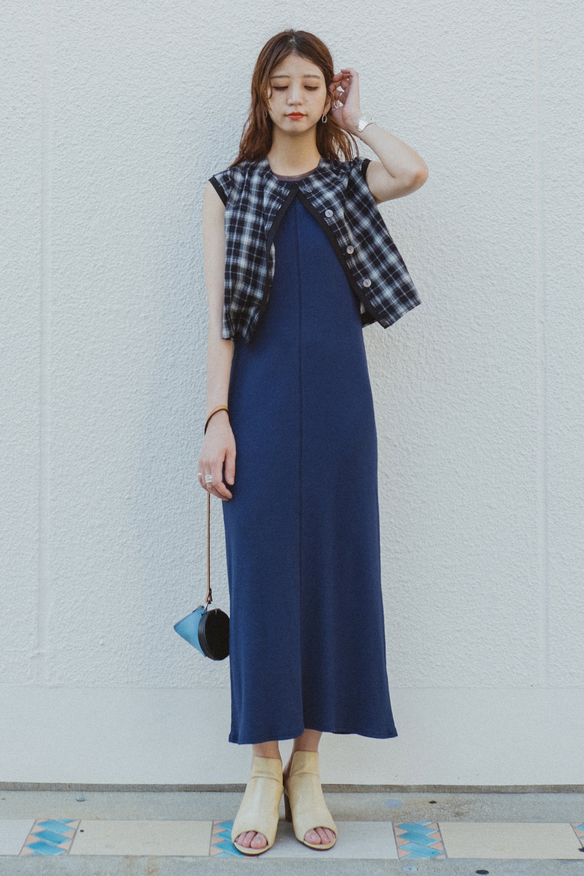 Tulle Docked Rib One Piece［40%OFF］