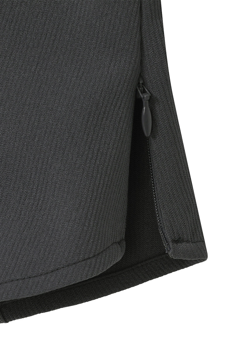 Diagonal placket layered shirt