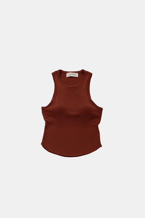〔LILLY LYNQUE〕American Sleeve Rib Tank
