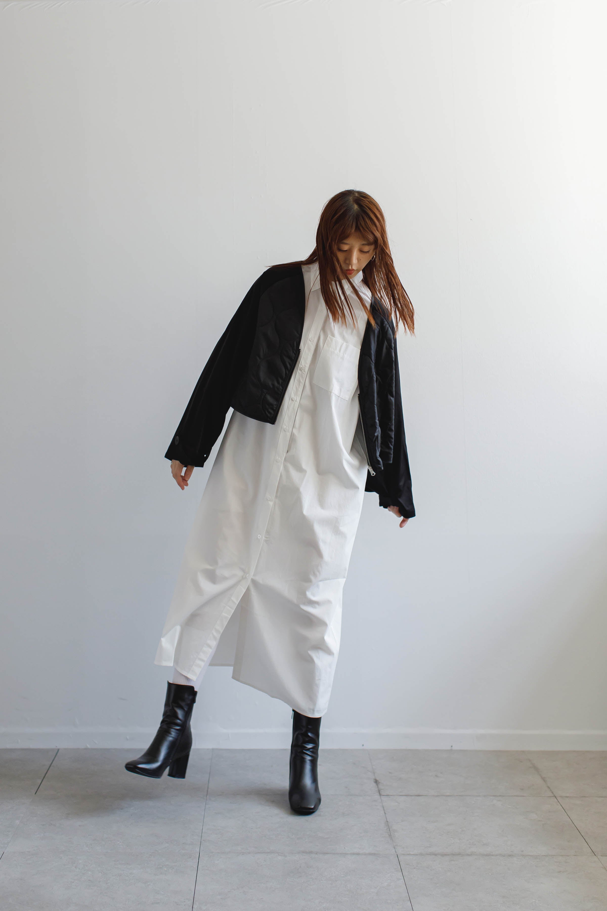 Zip-up shirt One Piece