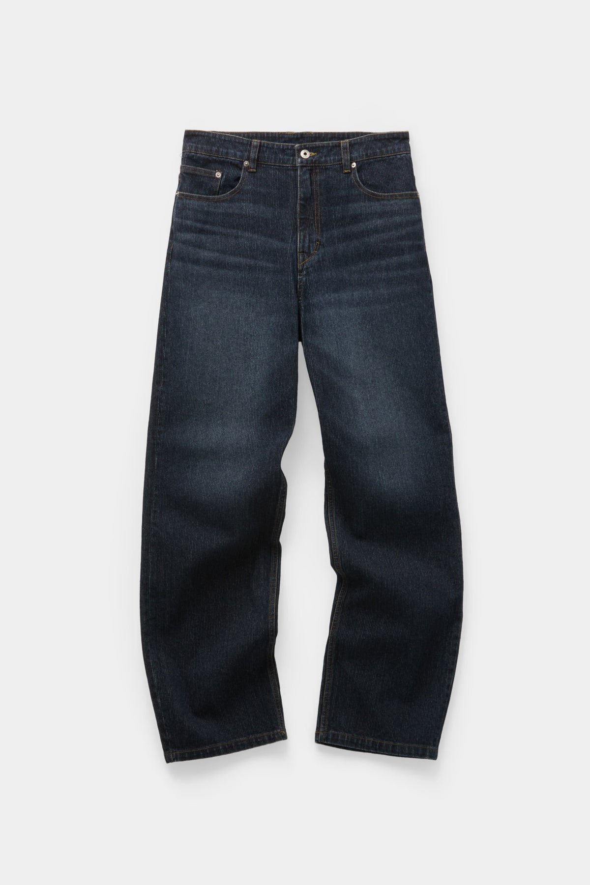 Twill wash brushed jeans (Washed indigo)