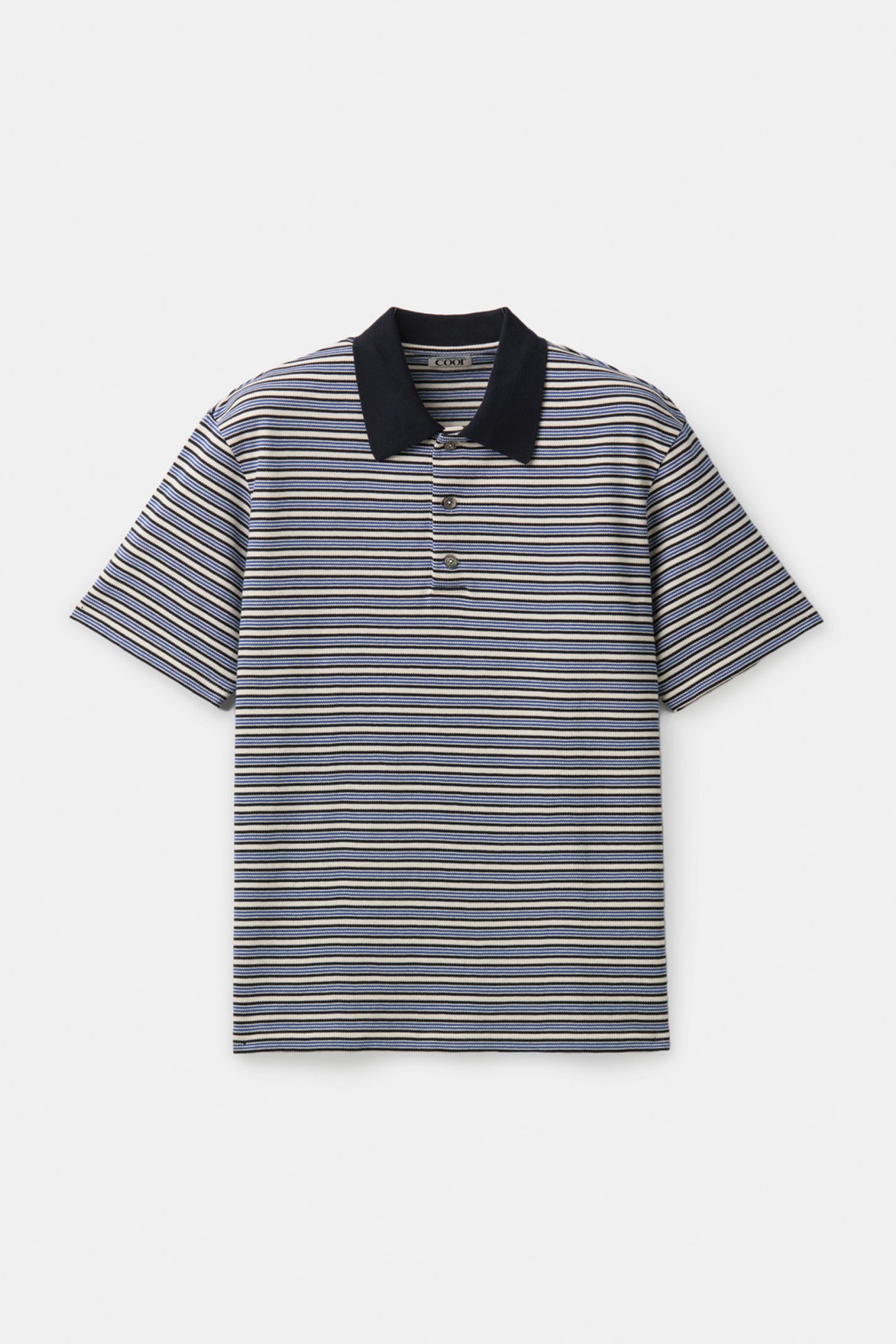 MULTI-PIN STRIPE POLO SHIRT