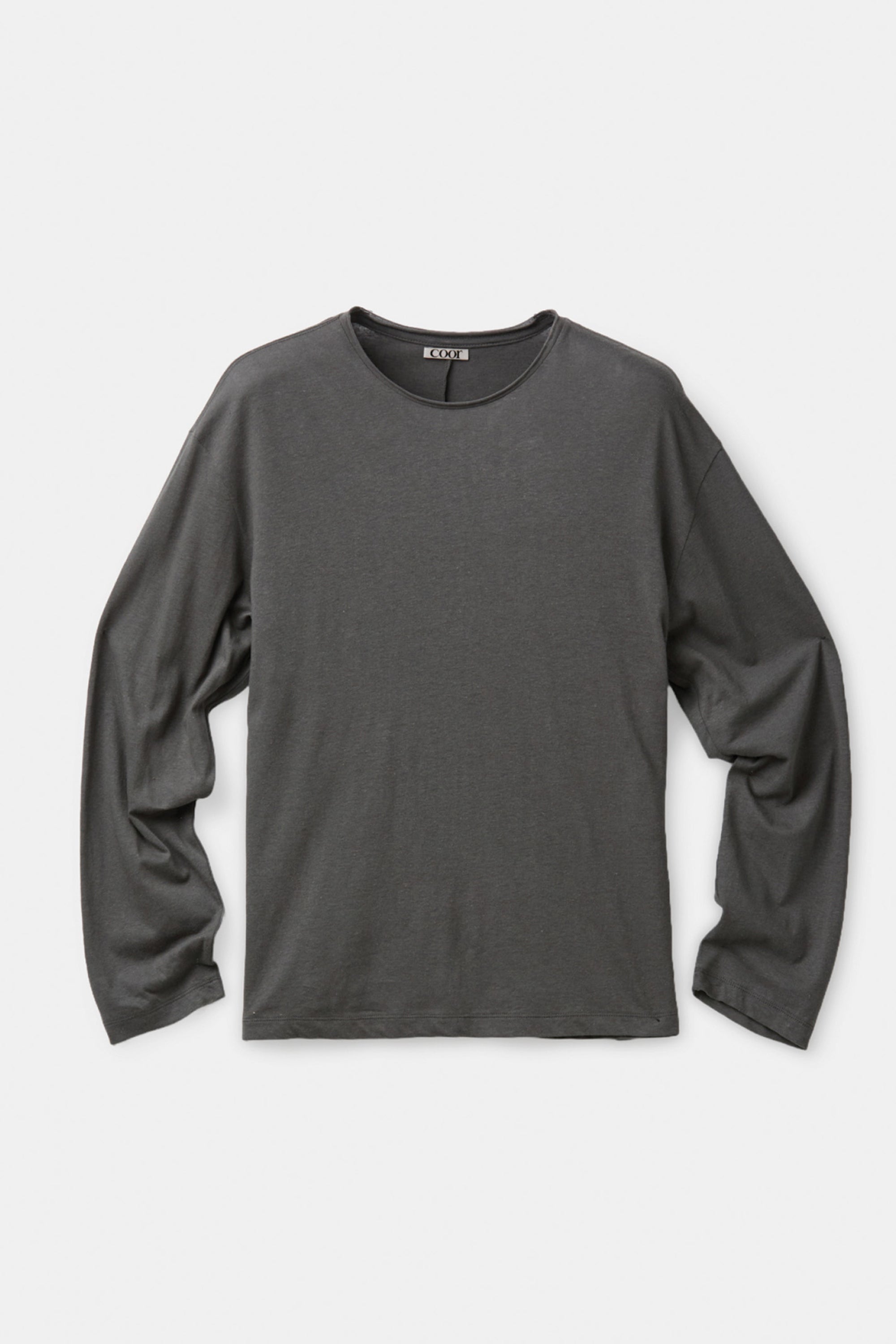 LINEN BLEND LONG SLEEVE T-SHIRT