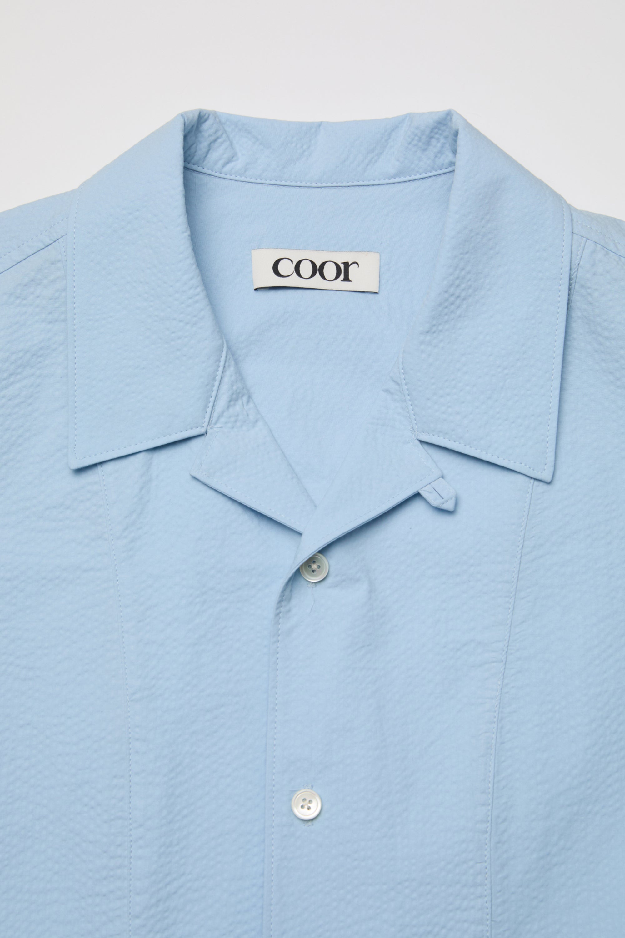 PANEL LINE CAMP COLLAR HALF SHIRT