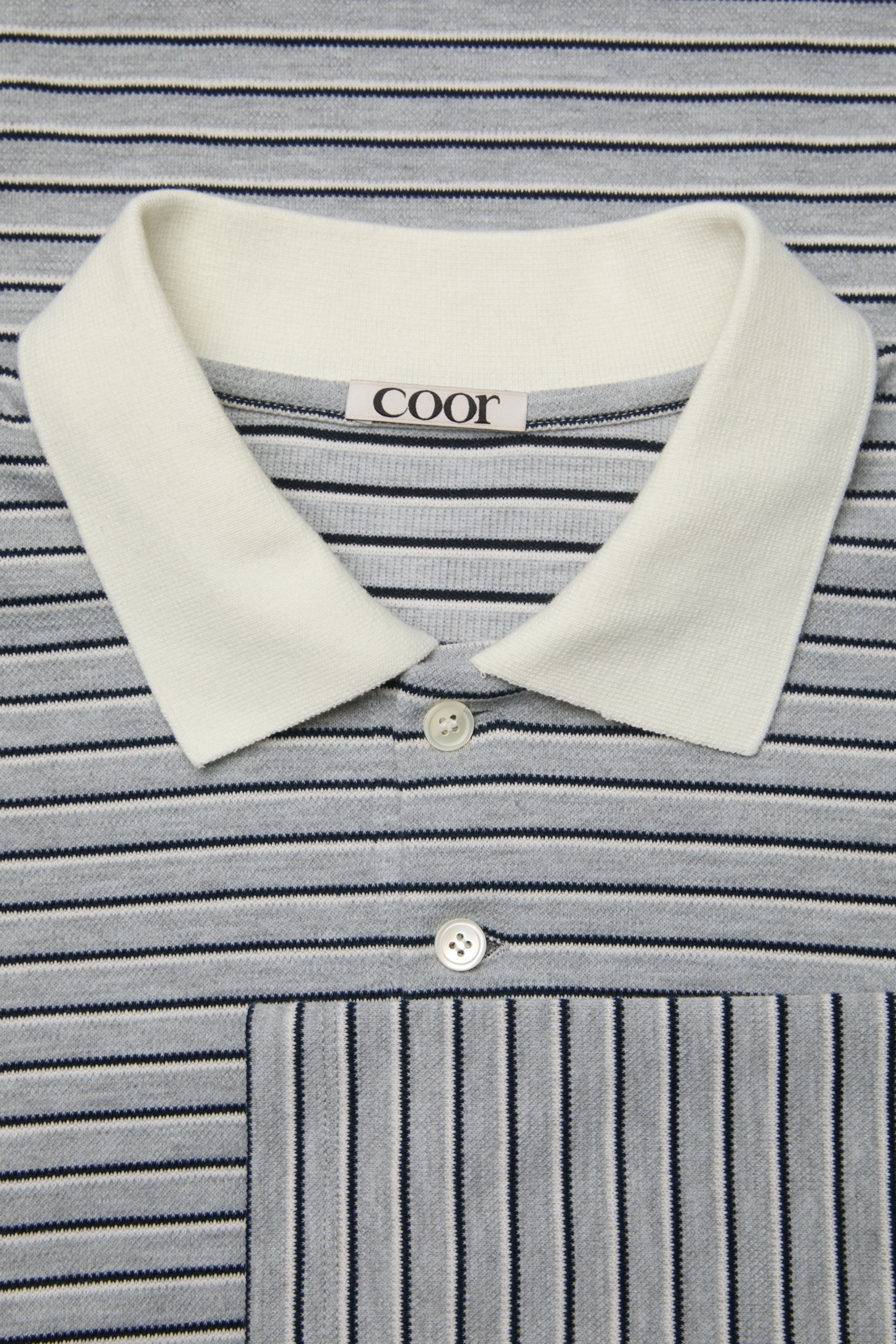 MULTI-STRIPE PIQUE POLO SHIRT