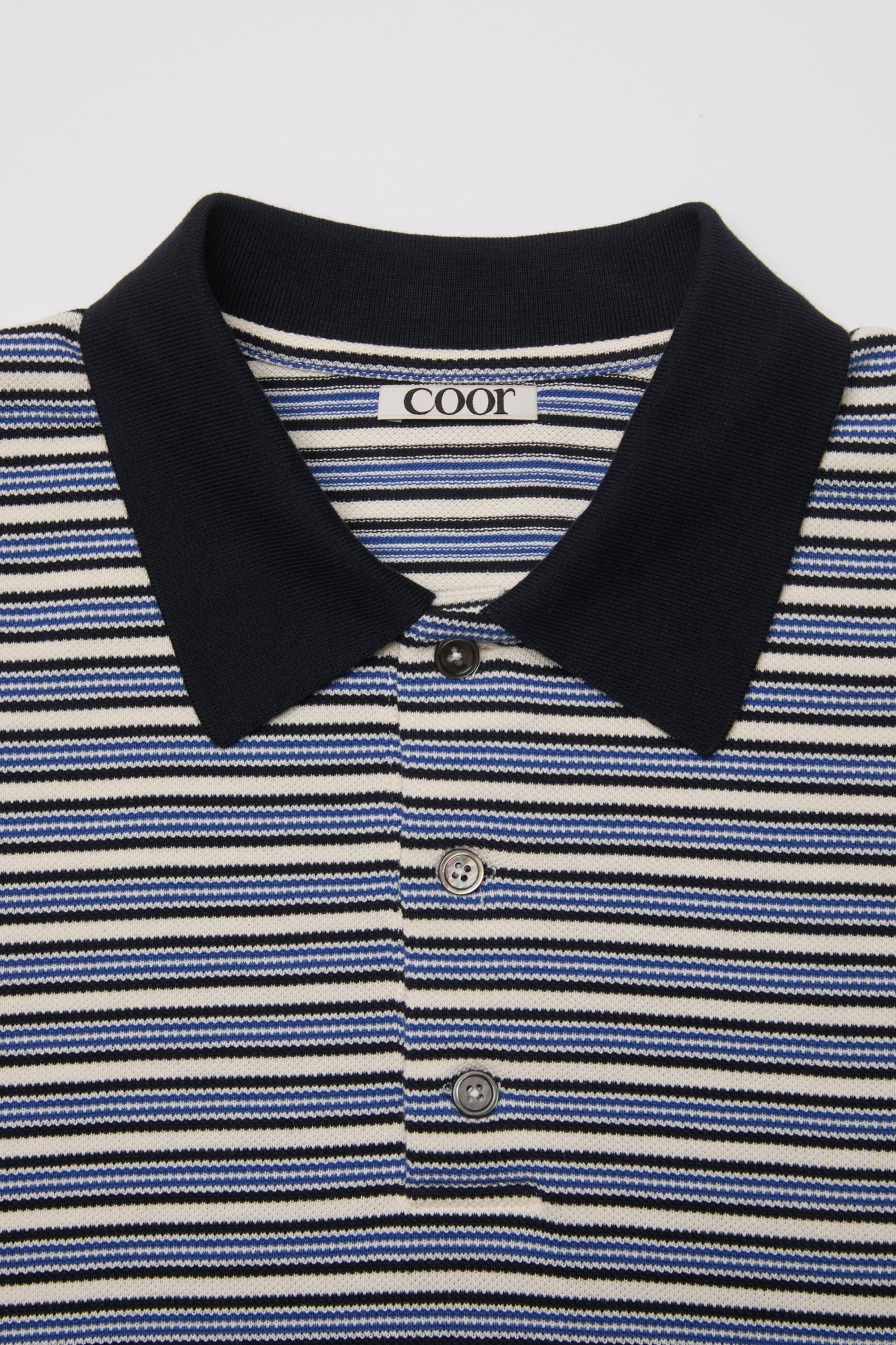 MULTI-PIN STRIPE POLO SHIRT