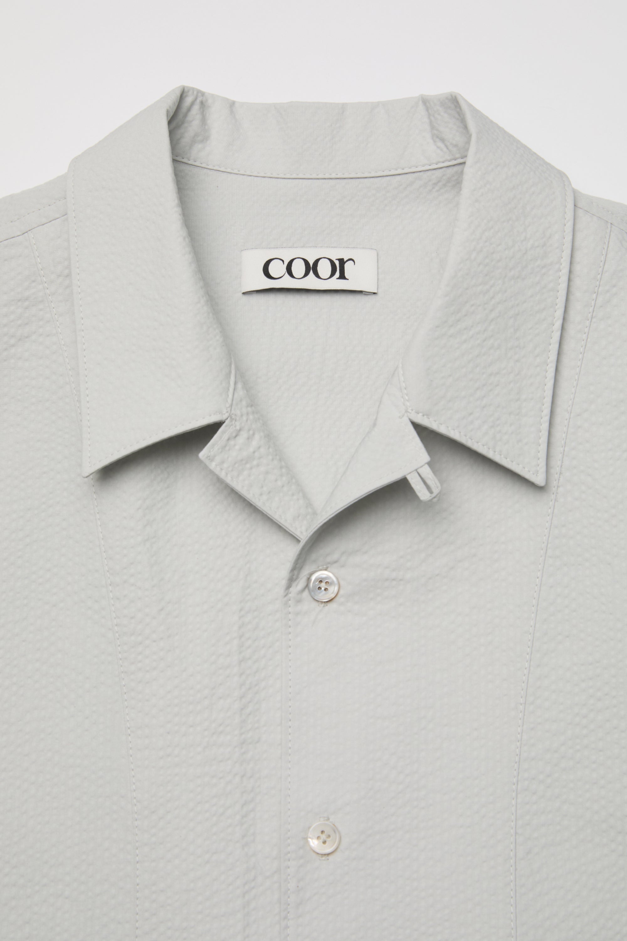 PANEL LINE CAMP COLLAR HALF SHIRT