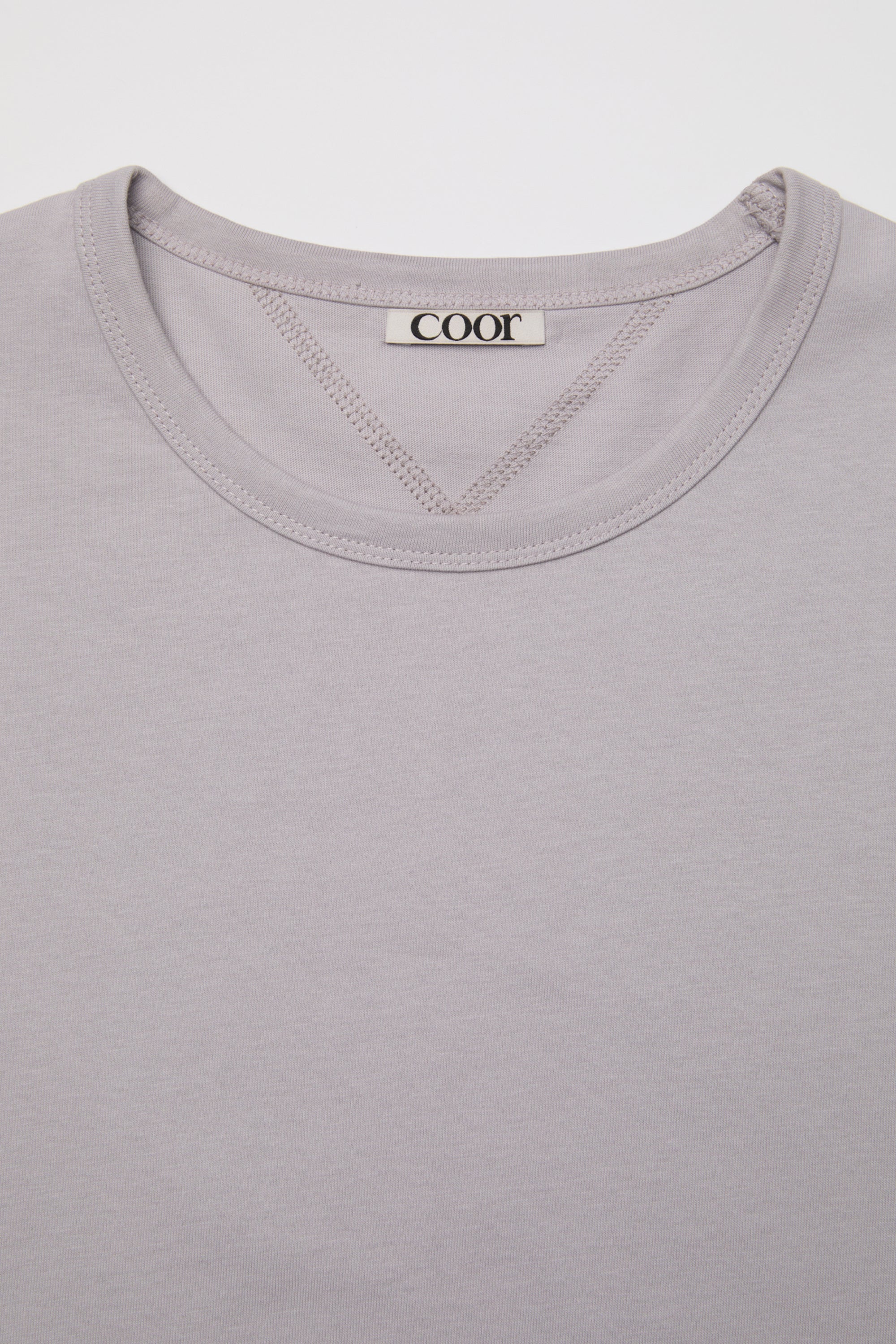 CHAIN STITCH POINTED CROP T-SHIRT