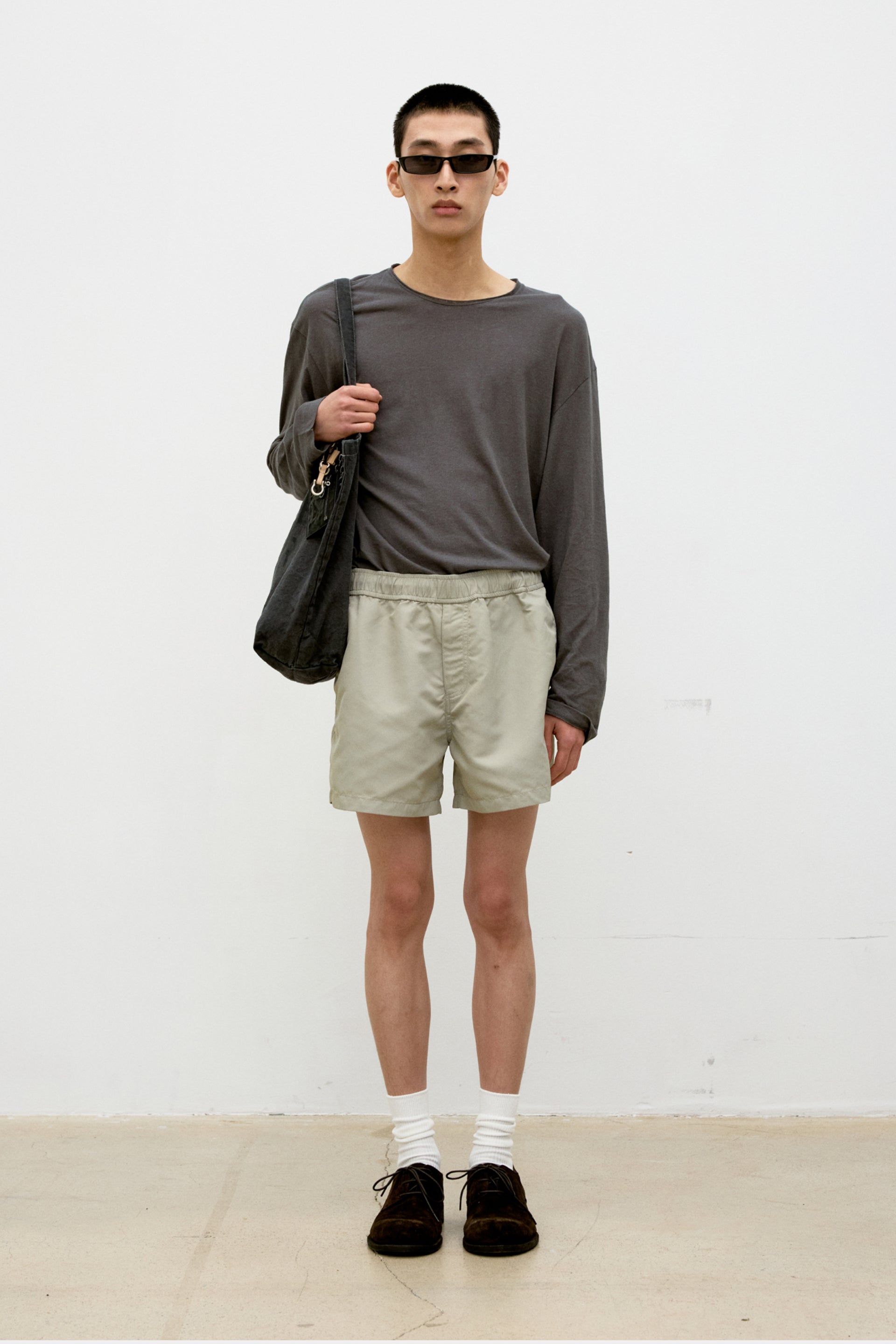 LINEN BLEND LONG SLEEVE T-SHIRT