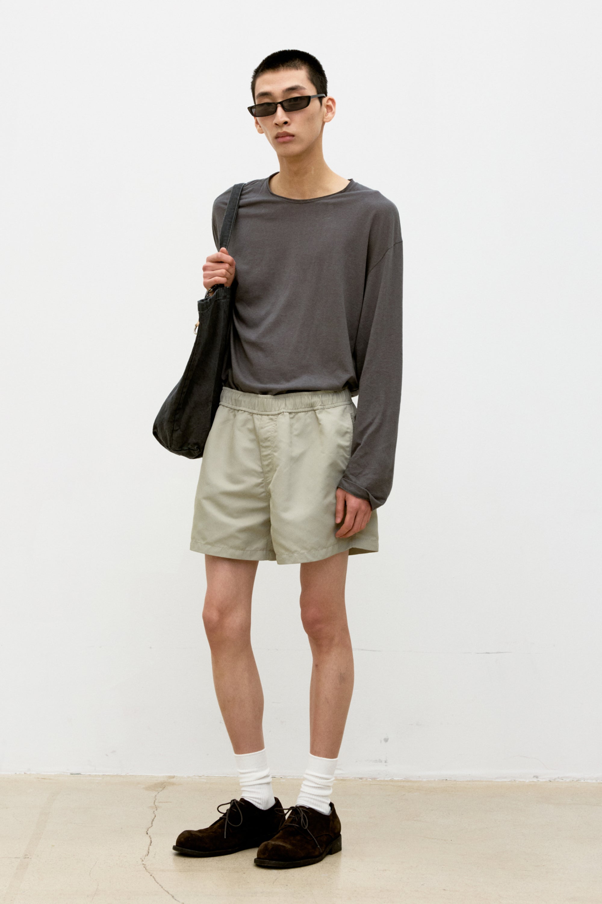LINEN BLEND LONG SLEEVE T-SHIRT