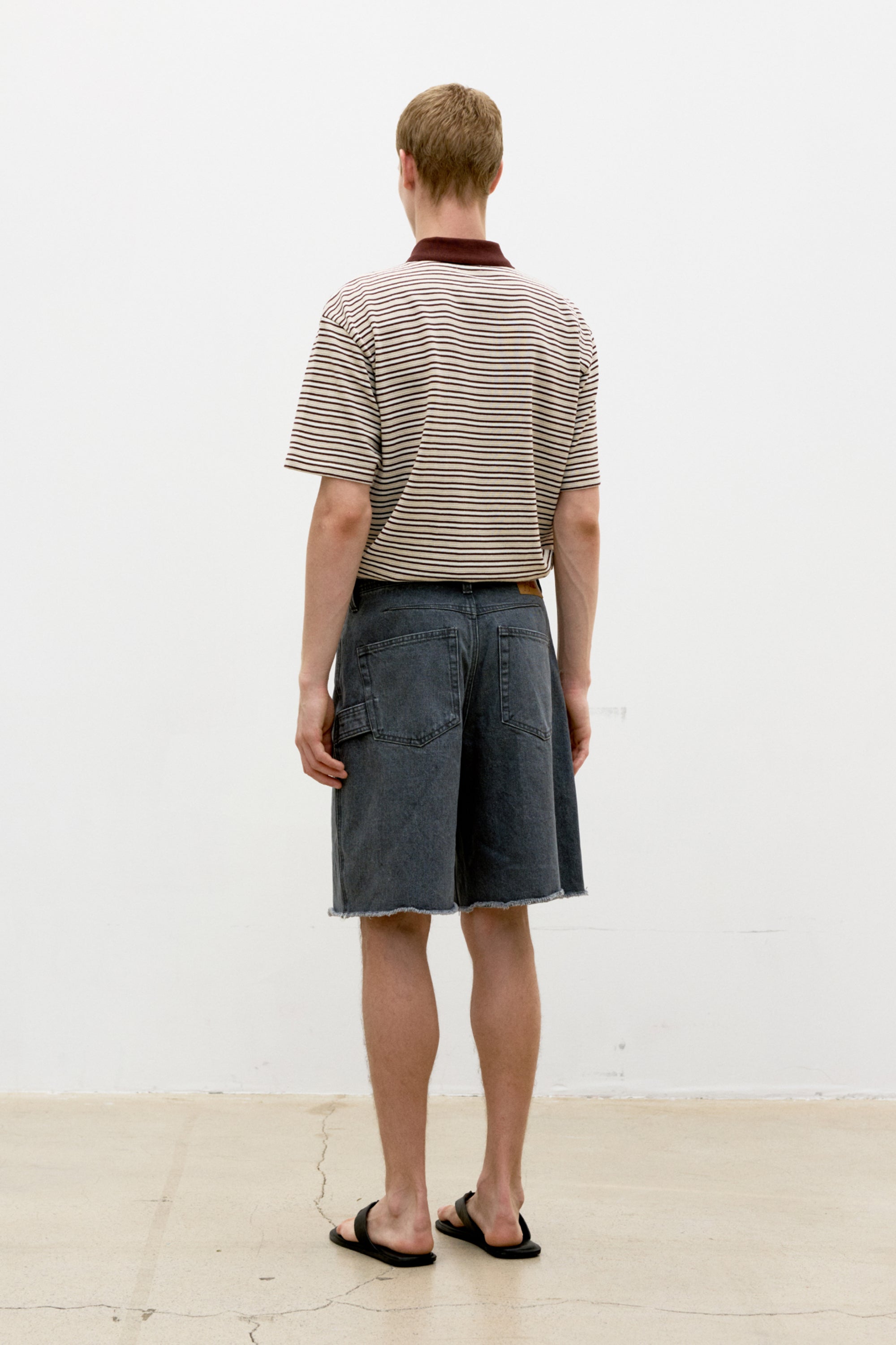 MULTI-PIN STRIPE POLO SHIRT