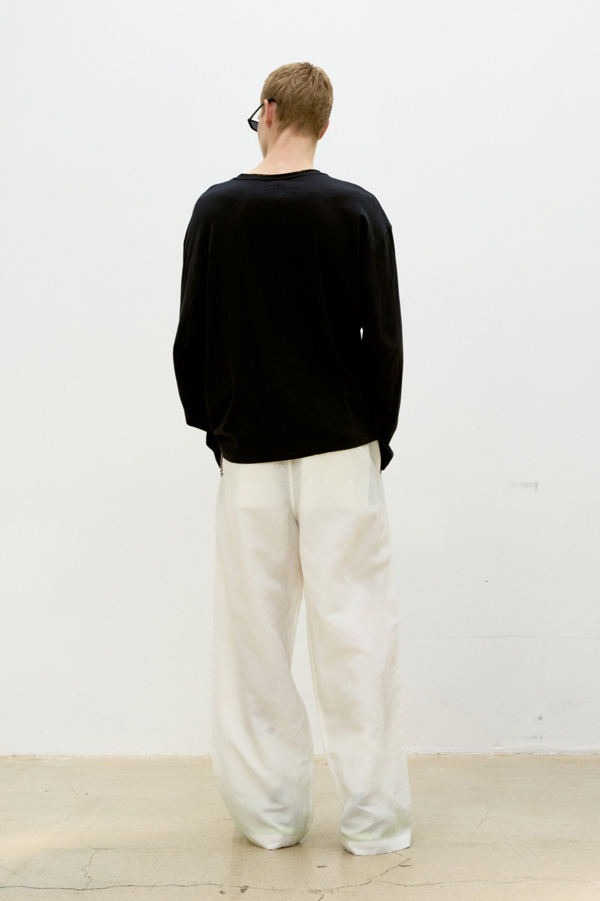 LINEN BLEND LONG SLEEVE T-SHIRT