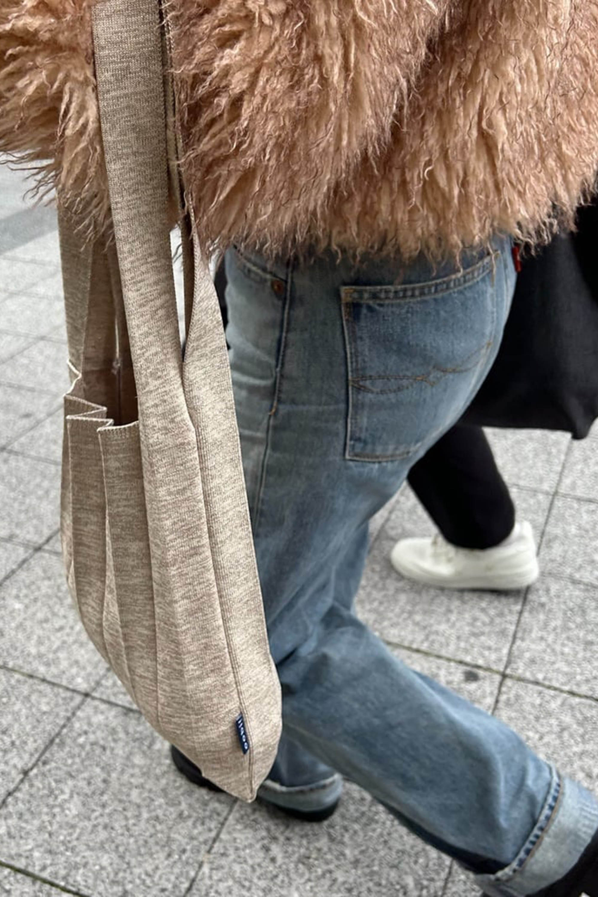 Pleats Knit Bag  / Middle  -Shiny-