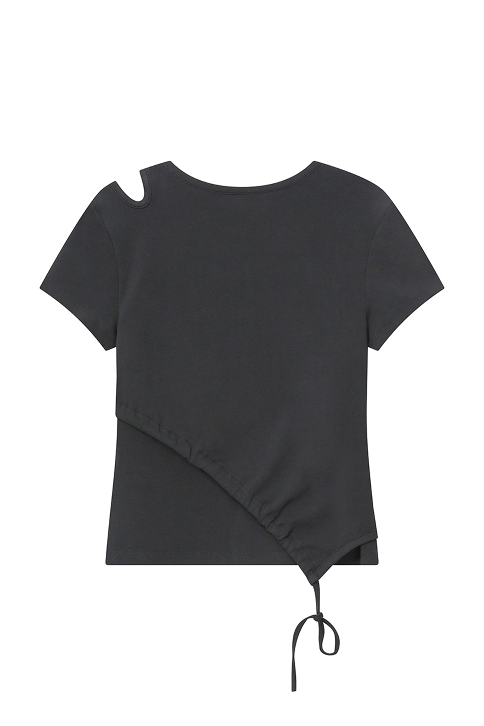 Cutout shirring layered short sleeve