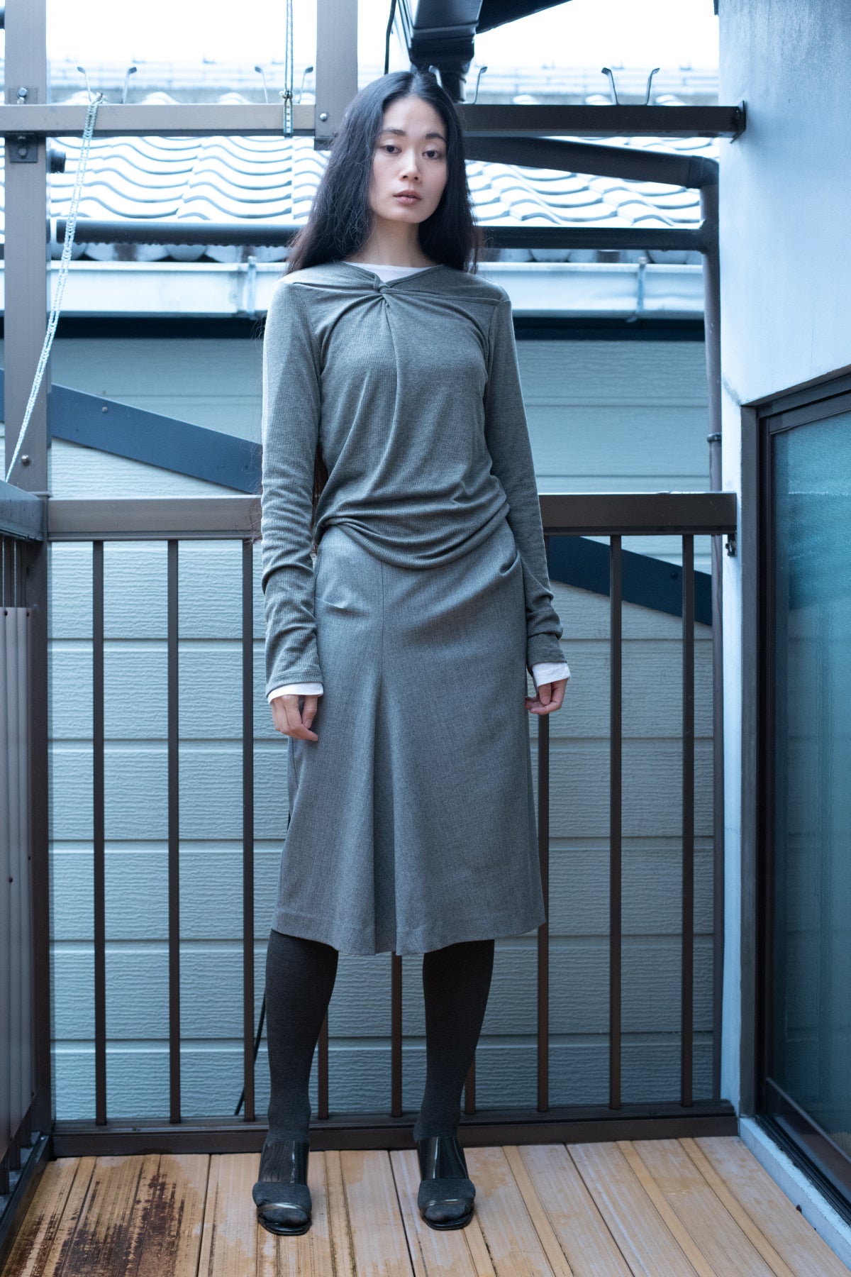 ARC WOOL SKIRT