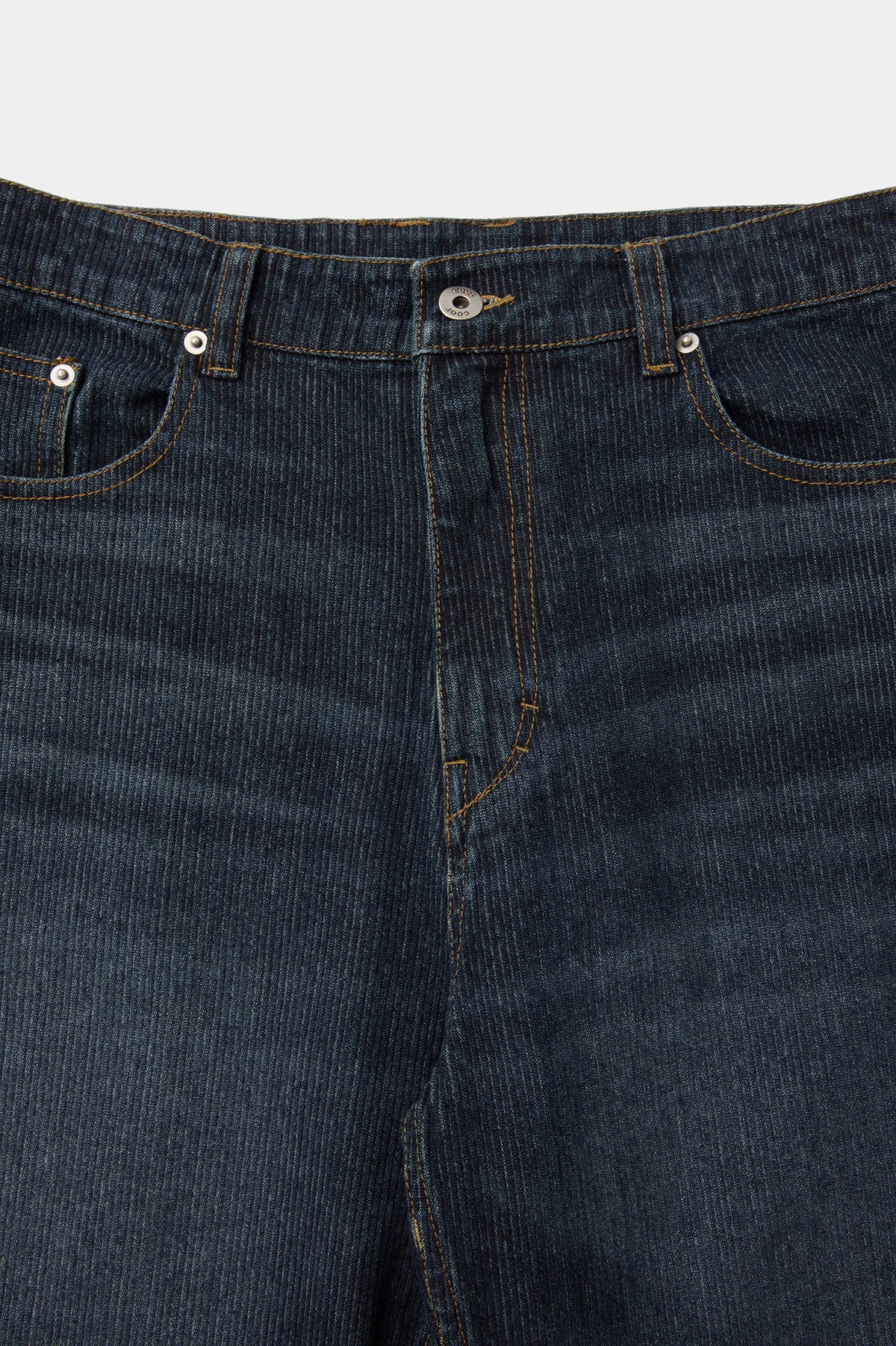 Twill wash brushed jeans (Washed indigo)