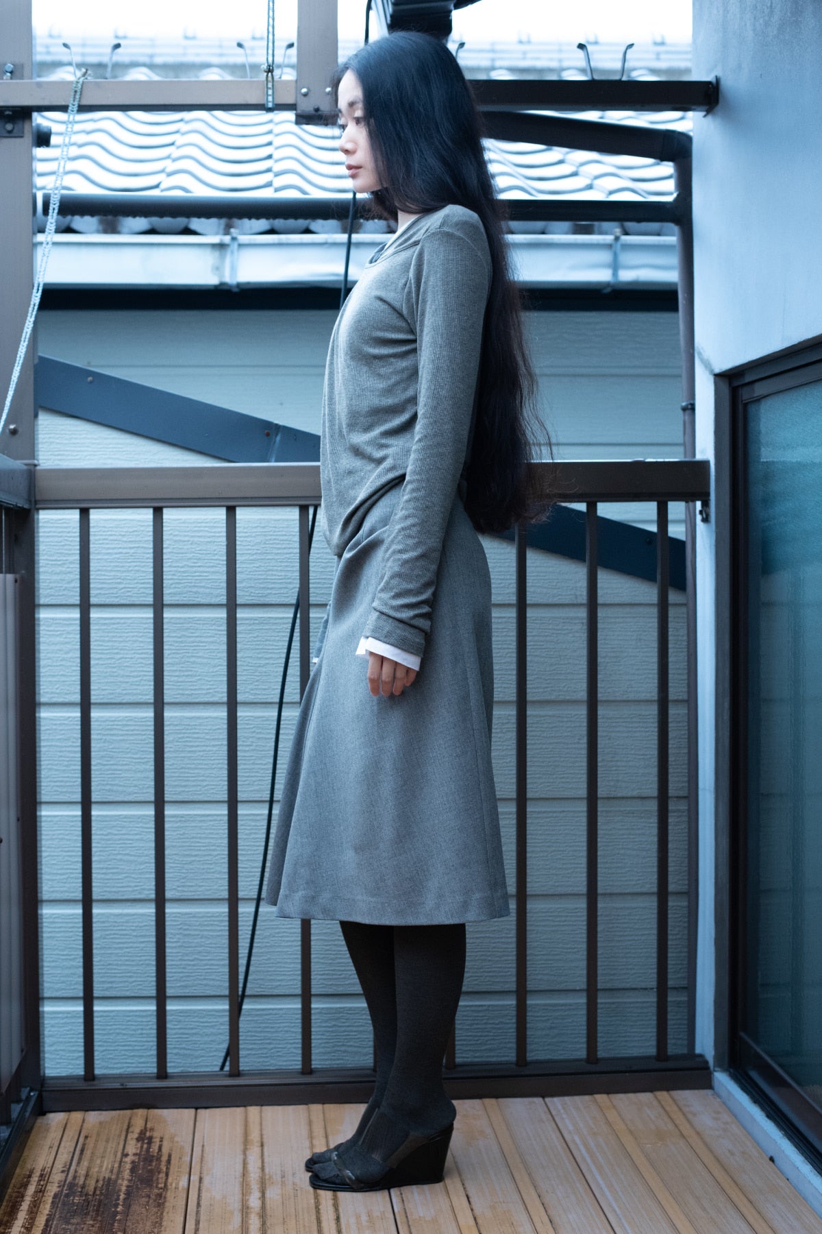 ARC WOOL SKIRT