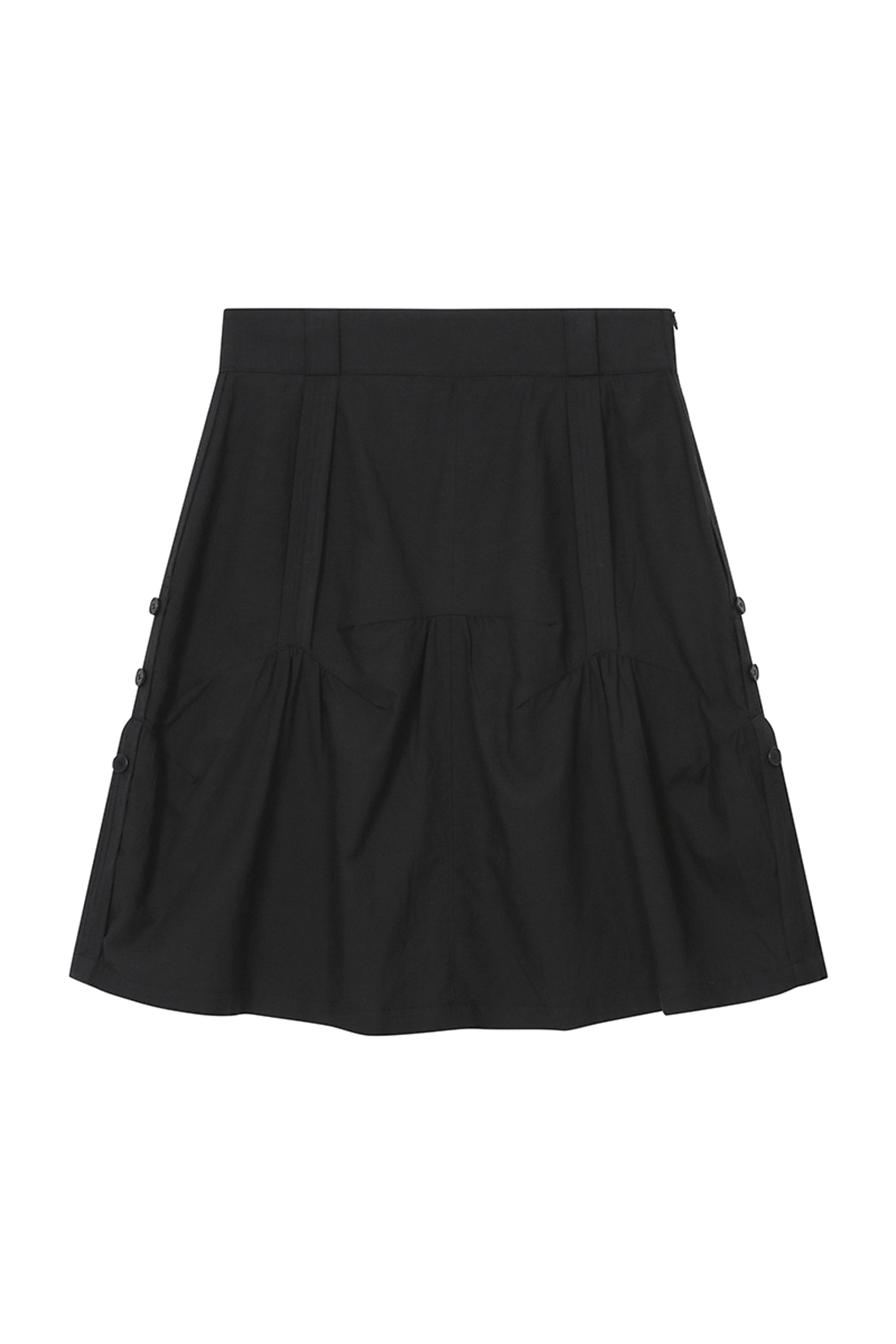 Slouchy balloon midi skirt